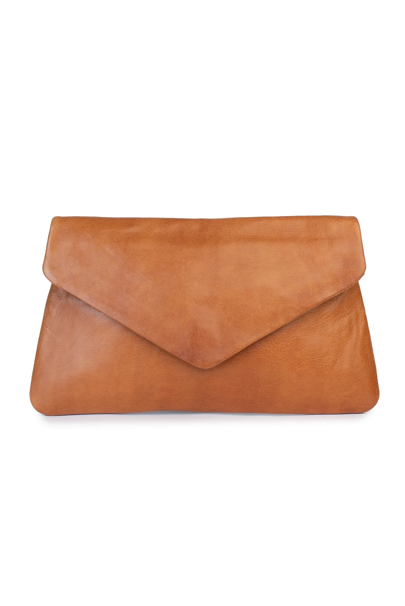 Riley Tan Leather Clutch - Image 4