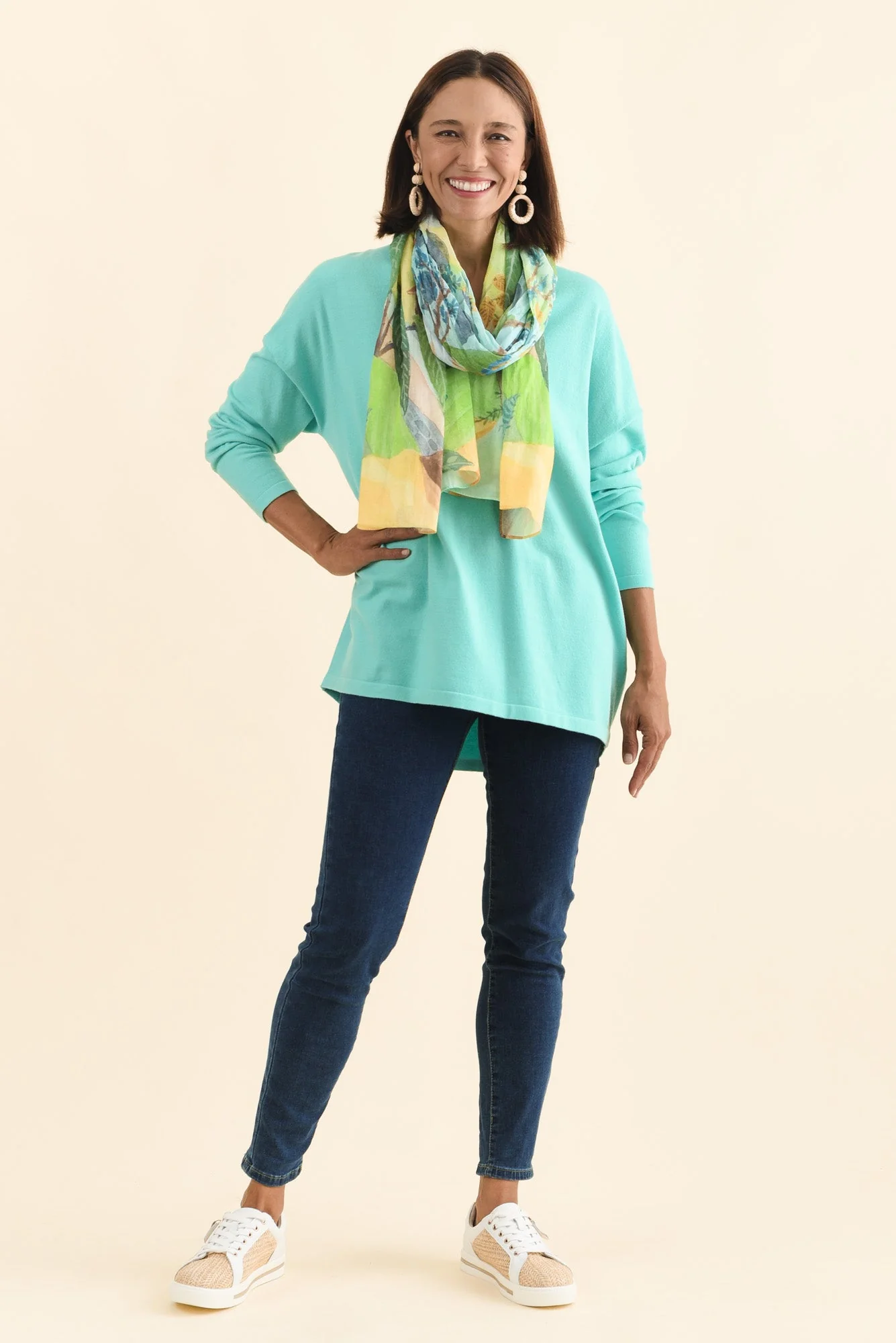 Ronnie Aqua Knit Jumper - Image 2