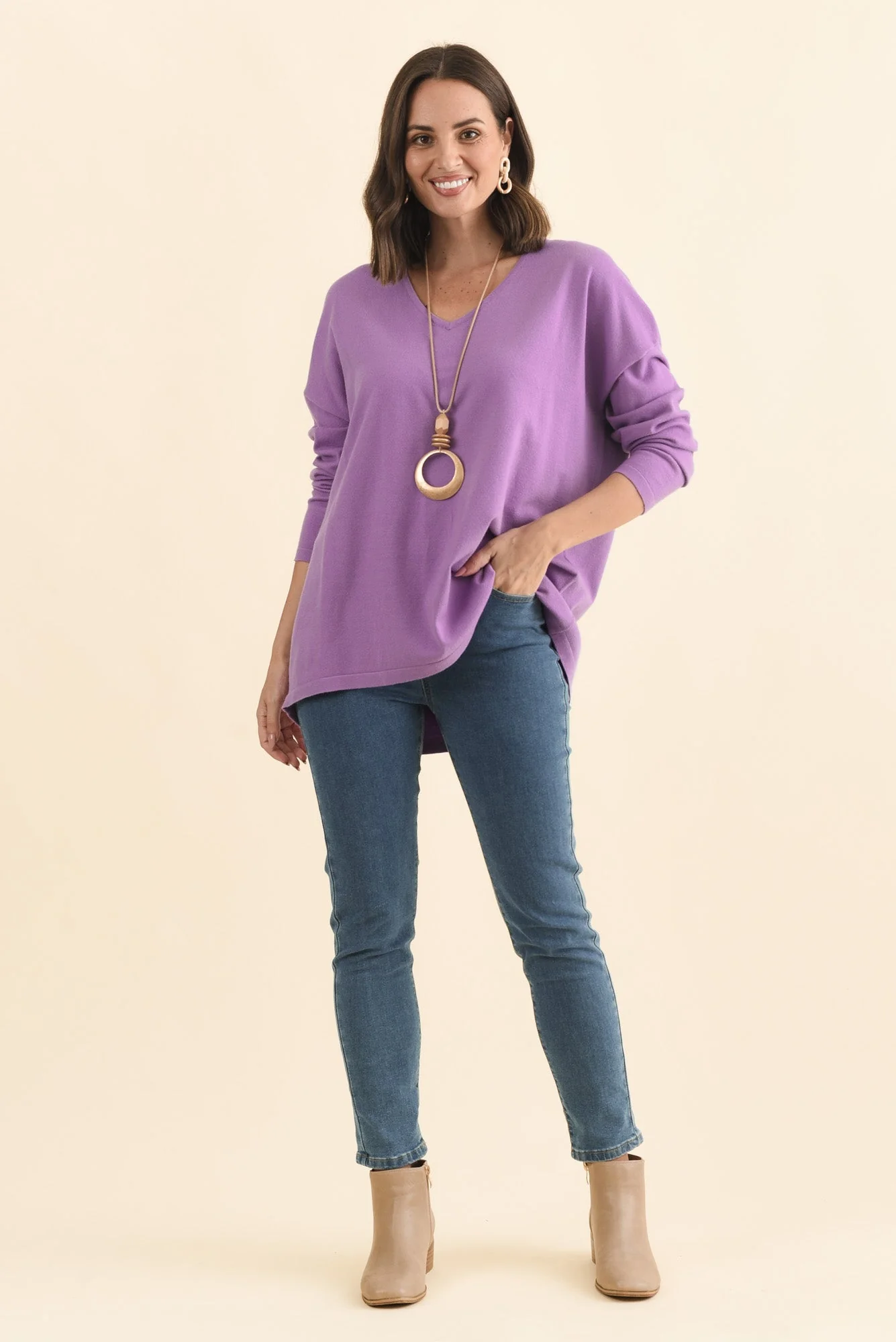 Ronnie Lilac Knit Jumper - Image 2