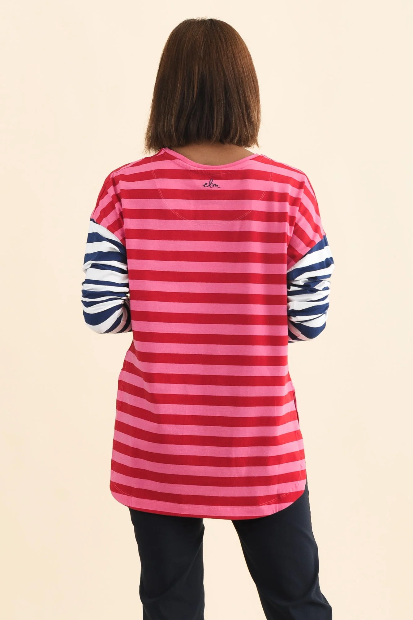 Rouge Red Stripe Cotton Long Sleeve Tee - Image 4
