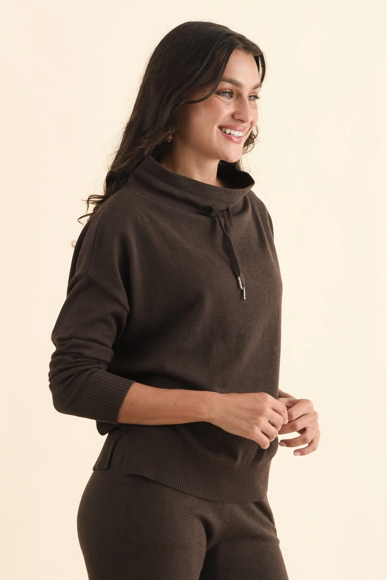 Rowan Chocolate Cotton Cashmere Knit Jumper - Image 3