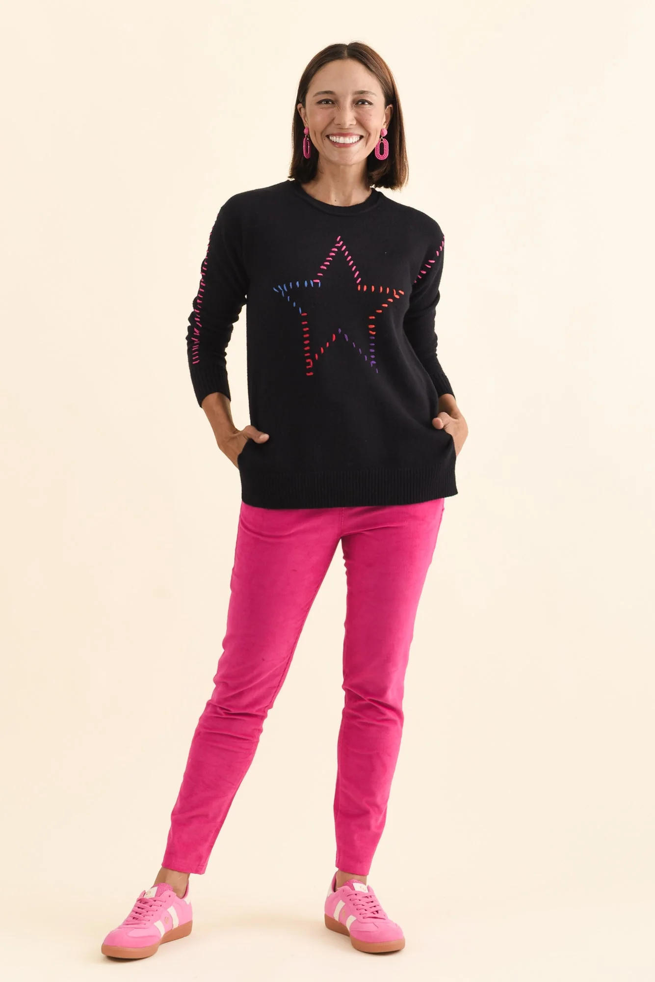 Rowley Black Star Knit Jumper - Image 2
