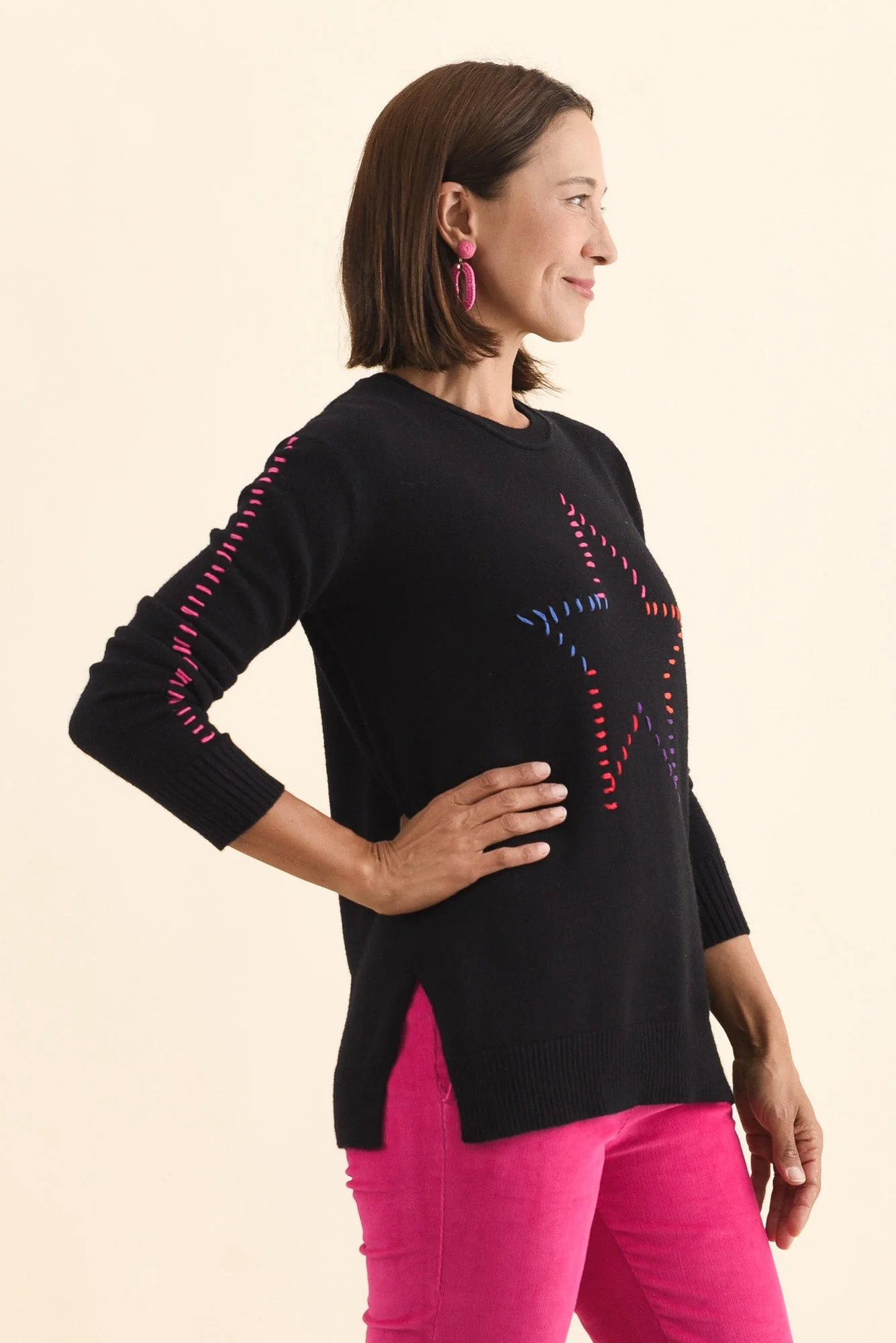 Rowley Black Star Knit Jumper - Image 3