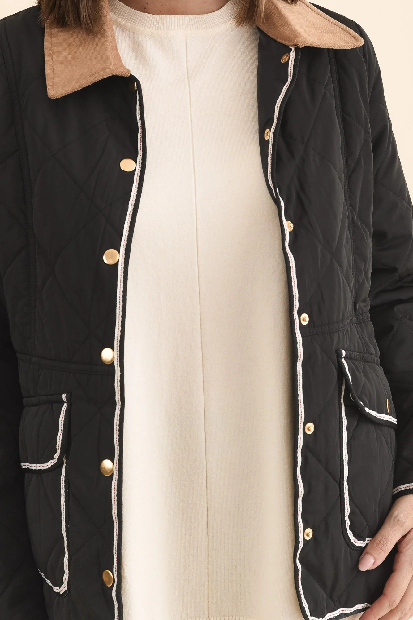 Ryan Black Quilted Jacket - Image 5