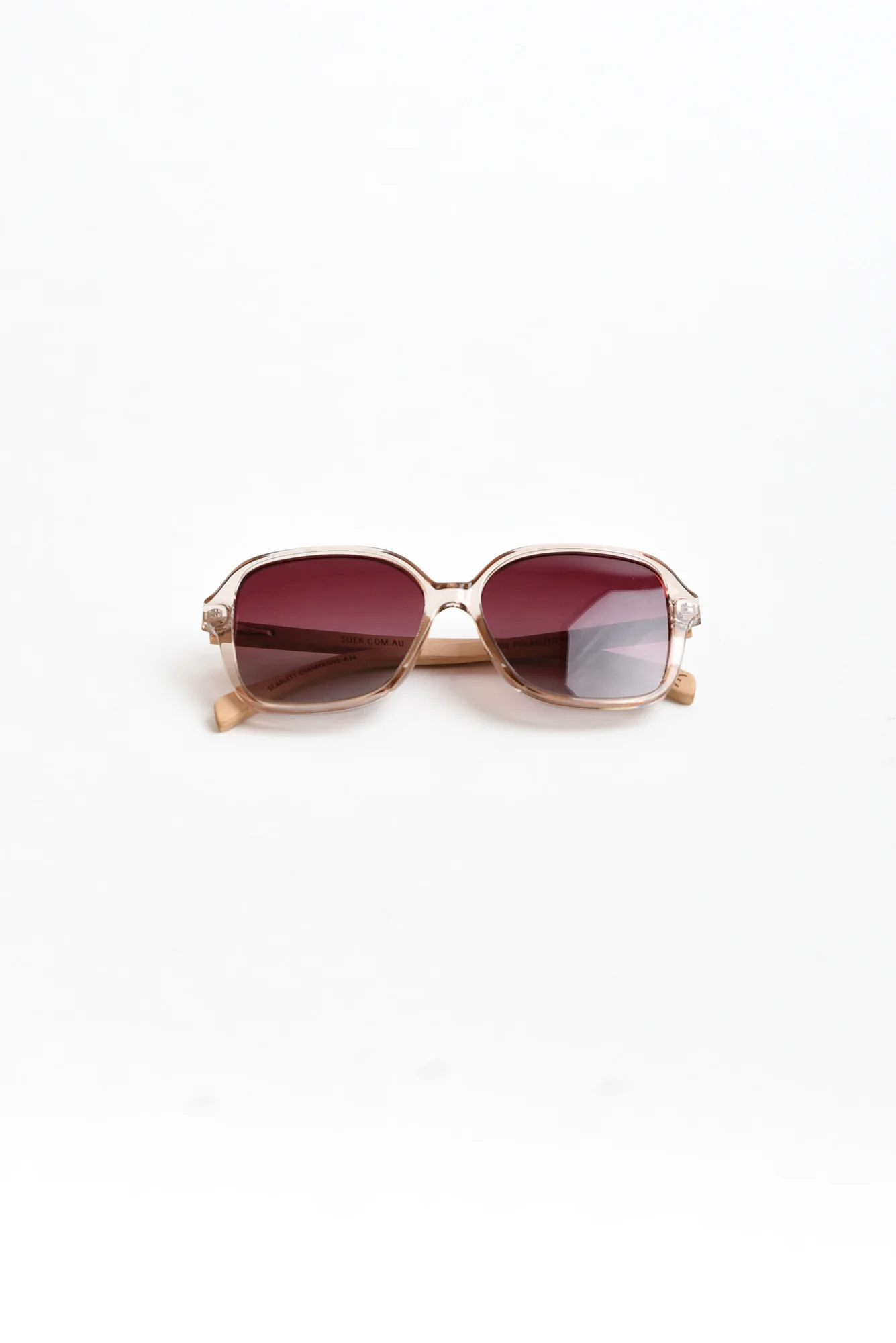 Sadie Champagne Wooden Sunglasses - Image 2