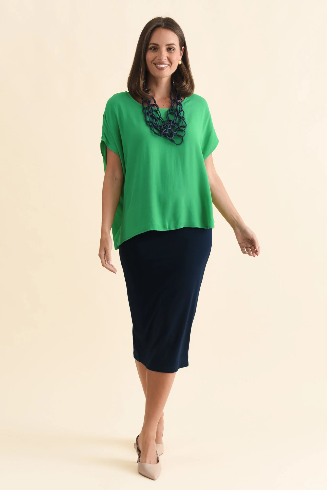 Sali Green Drape Top - Image 2