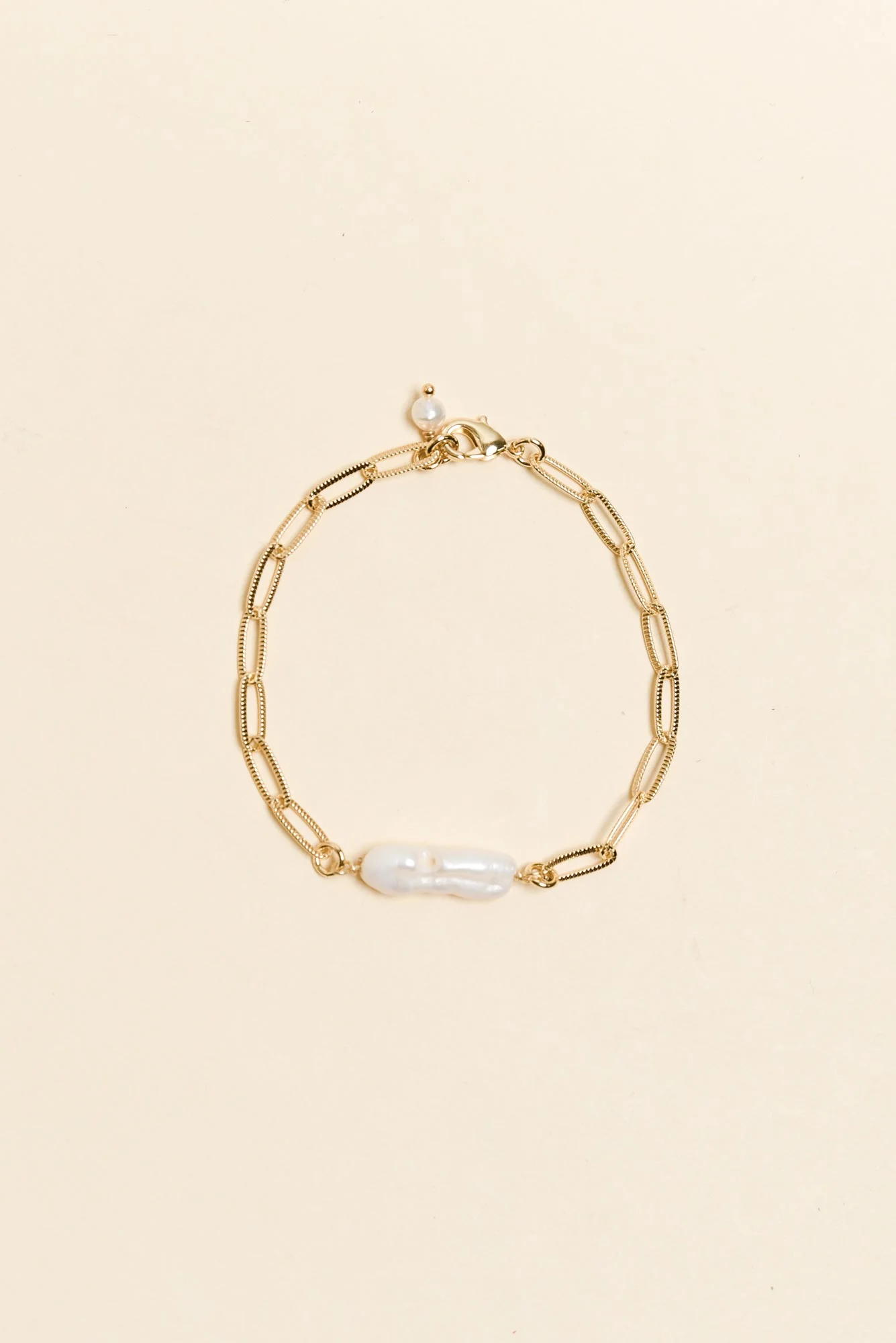 Sallie Gold Pearl Bracelet
