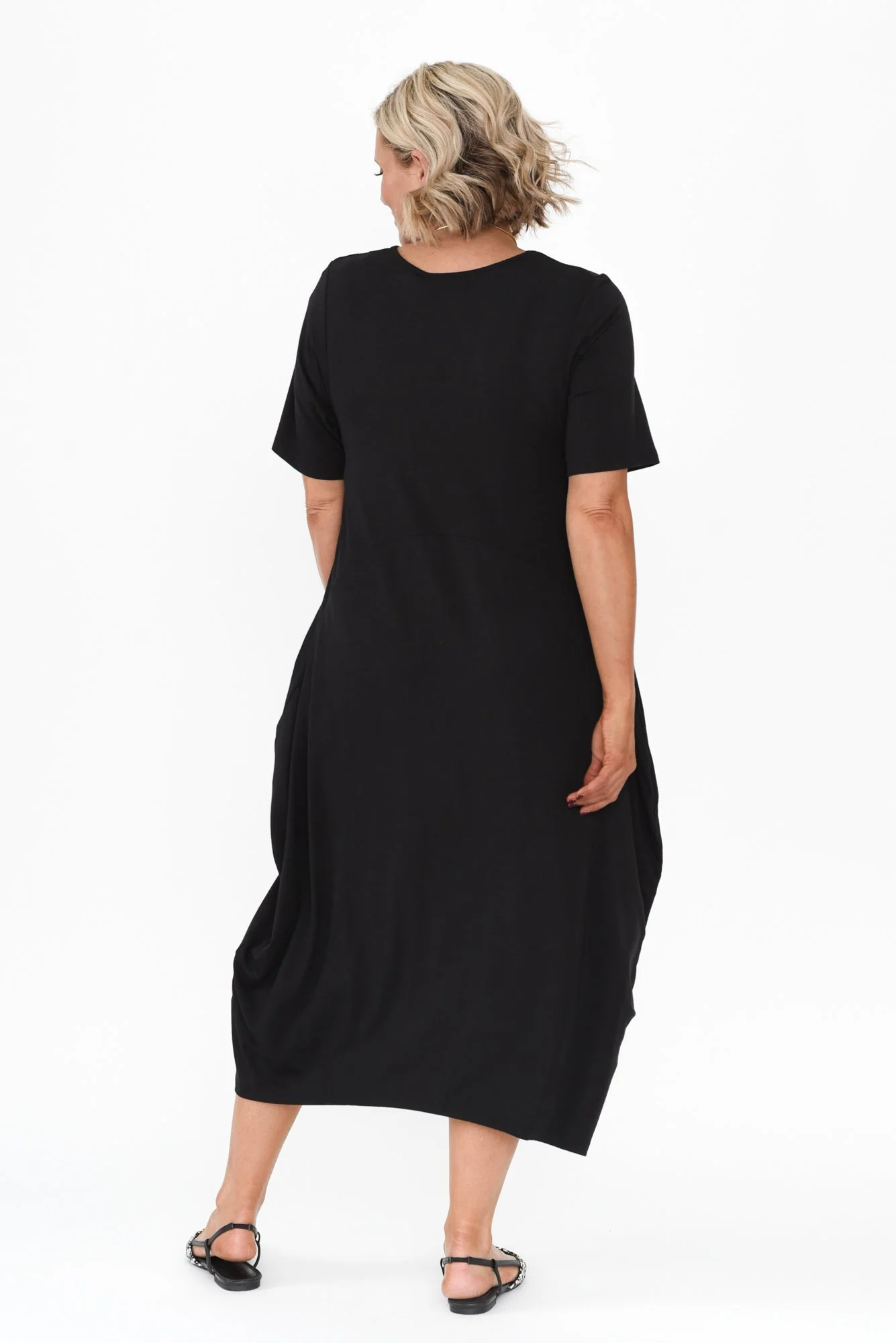 Samiya Black Bamboo Dress - Image 6