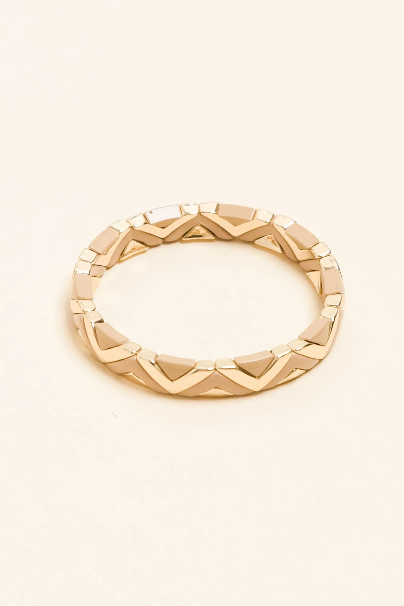 Sasha Mocha Chevron Beaded Bracelet