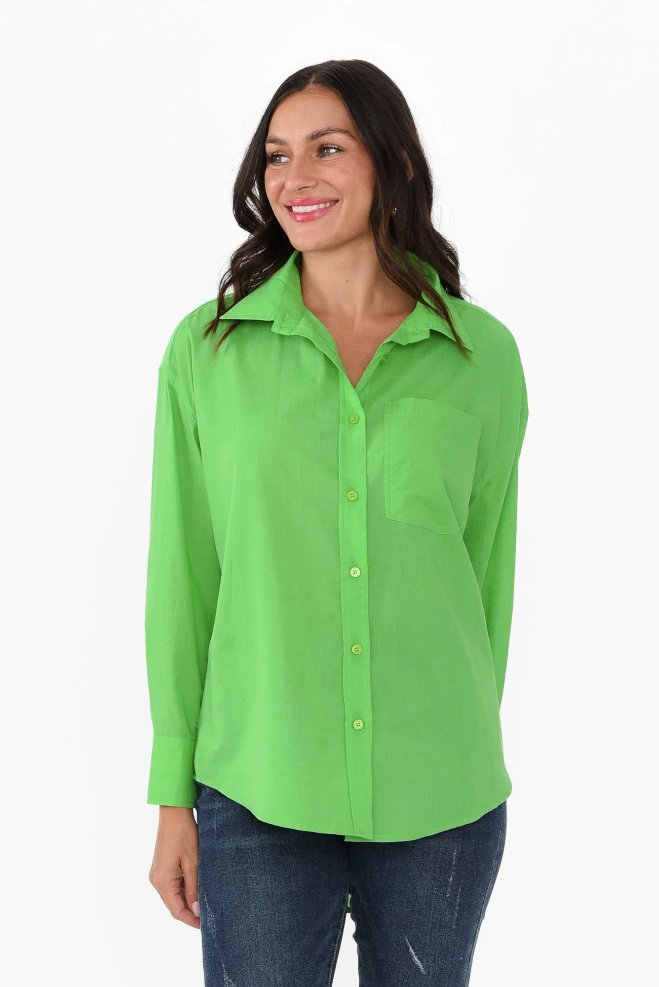 Seattle Green Cotton Shirt