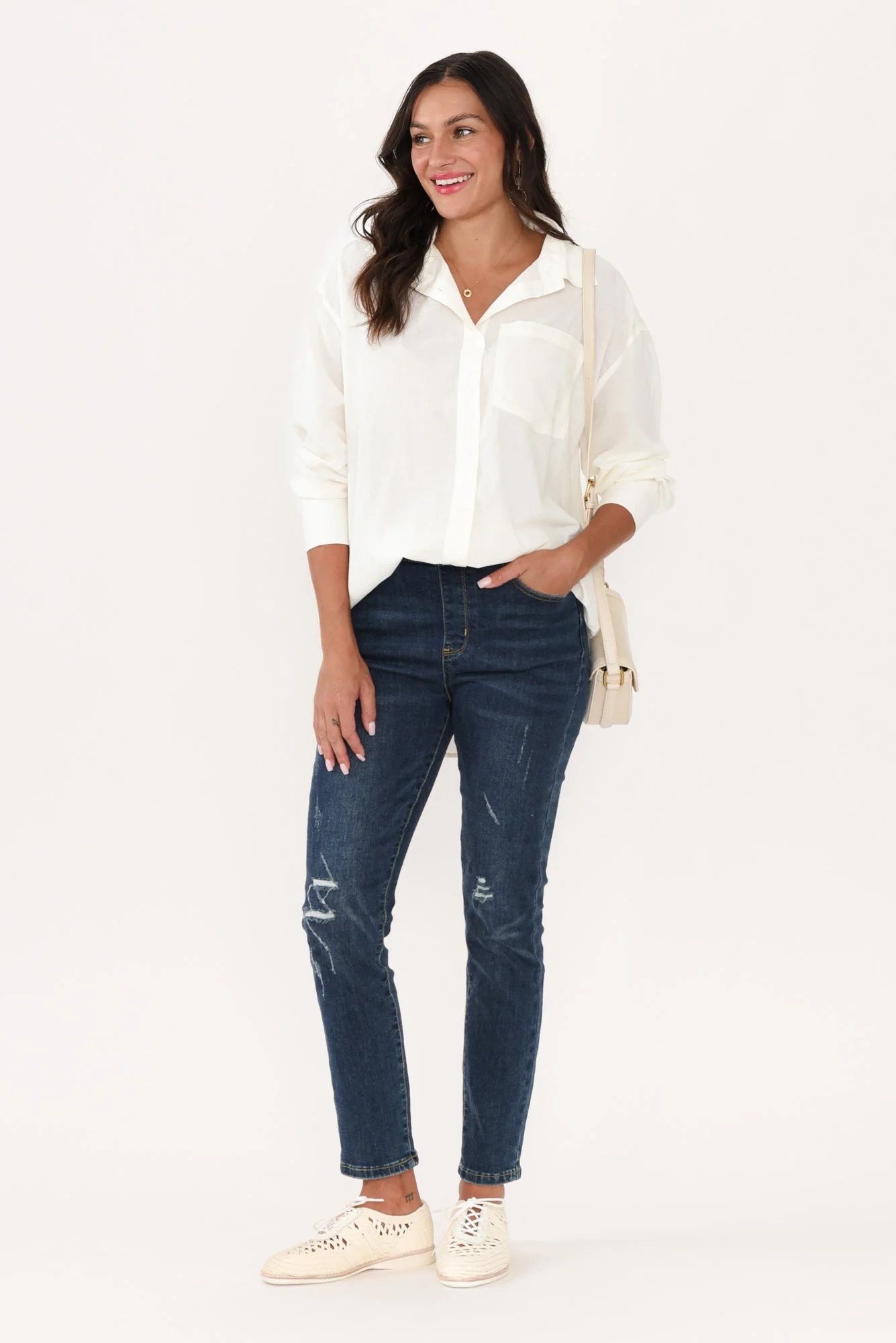 Seattle Ivory Cotton Shirt - Image 3