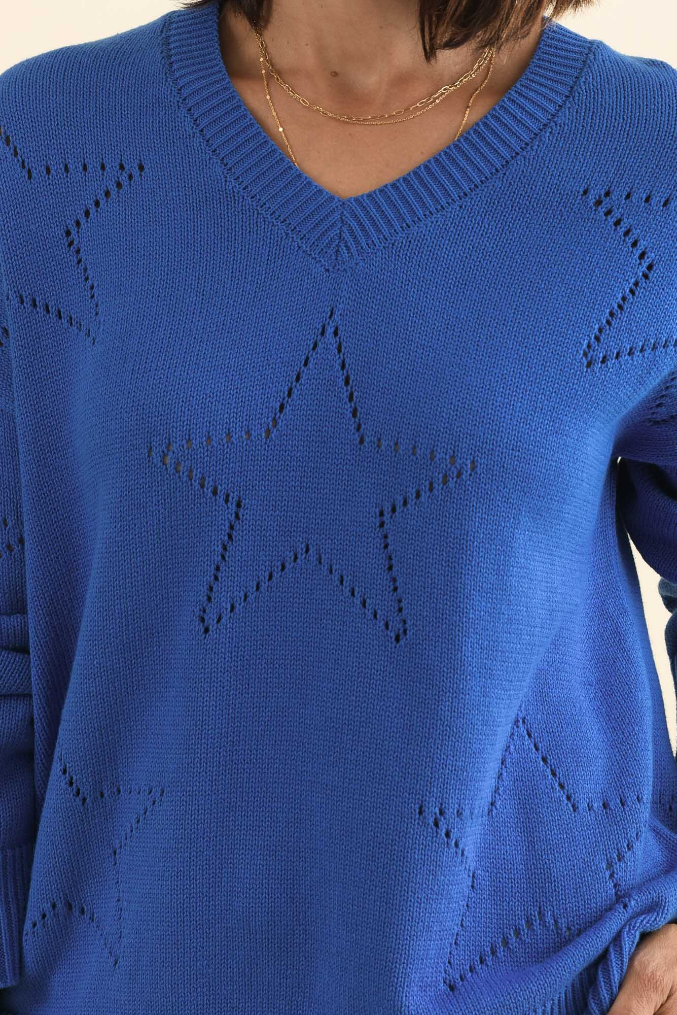 Selene Blue Star Cotton Jumper - Image 5