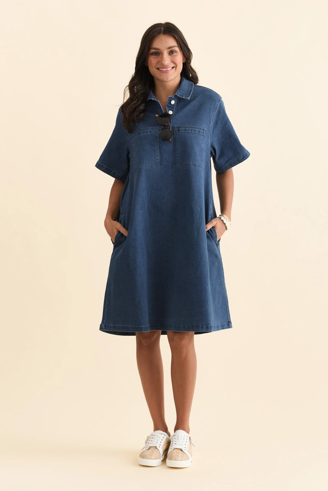 Shift Blue Denim Shirt Dress