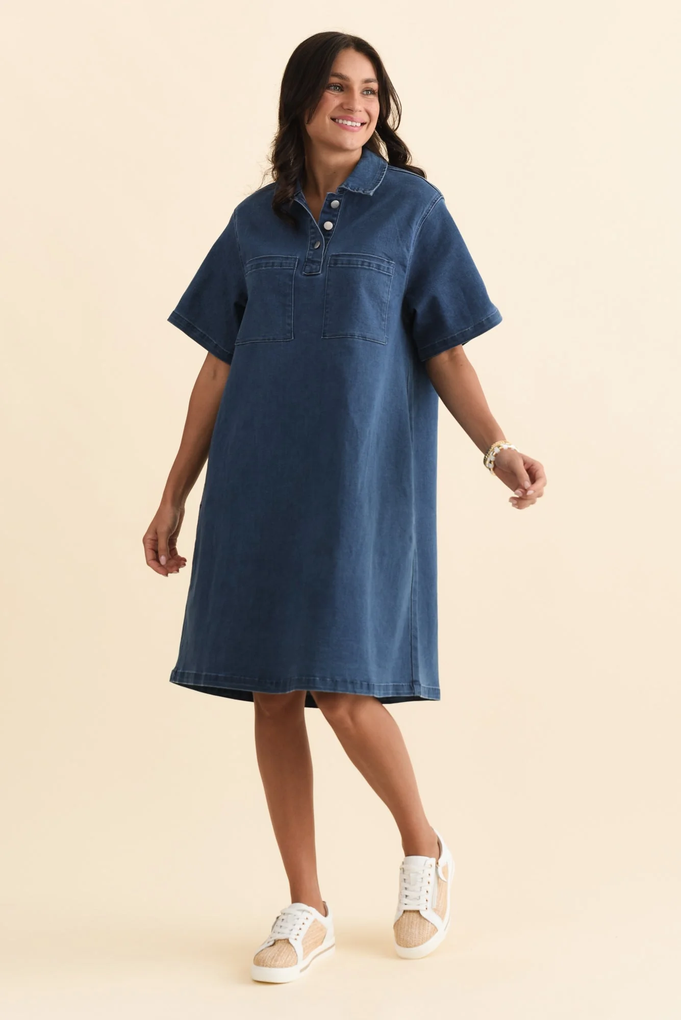 Shift Blue Denim Shirt Dress - Image 2