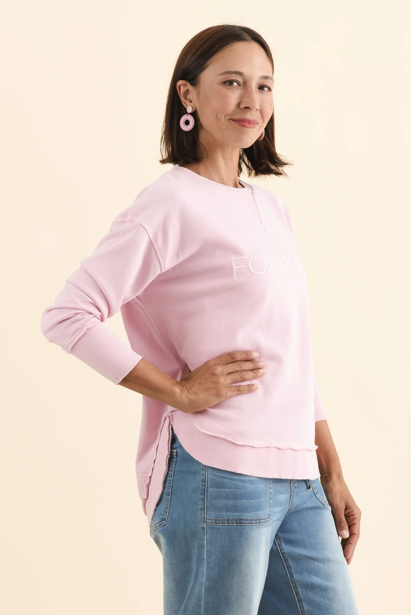 Simplified Blush Crewneck Sweatshirt - Image 3