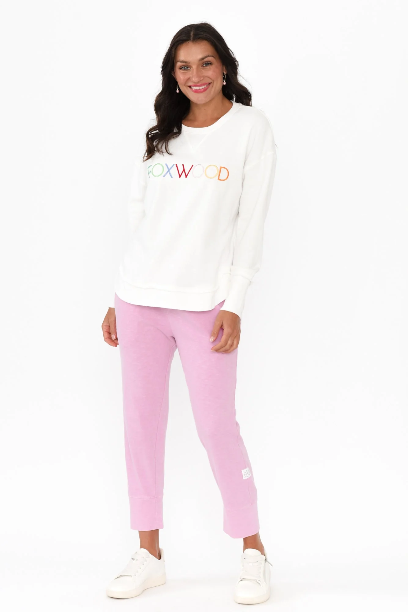 Simplified White Confetti Crewneck Sweatshirt - Image 3