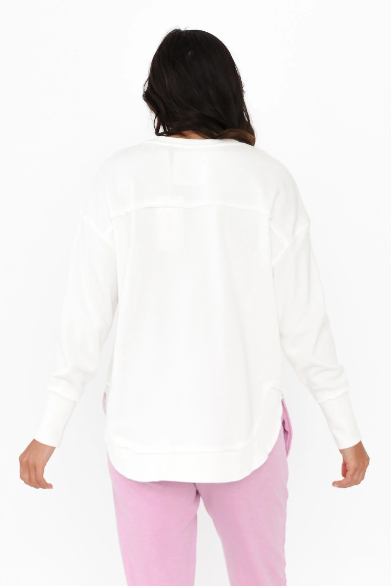 Simplified White Confetti Crewneck Sweatshirt - Image 5