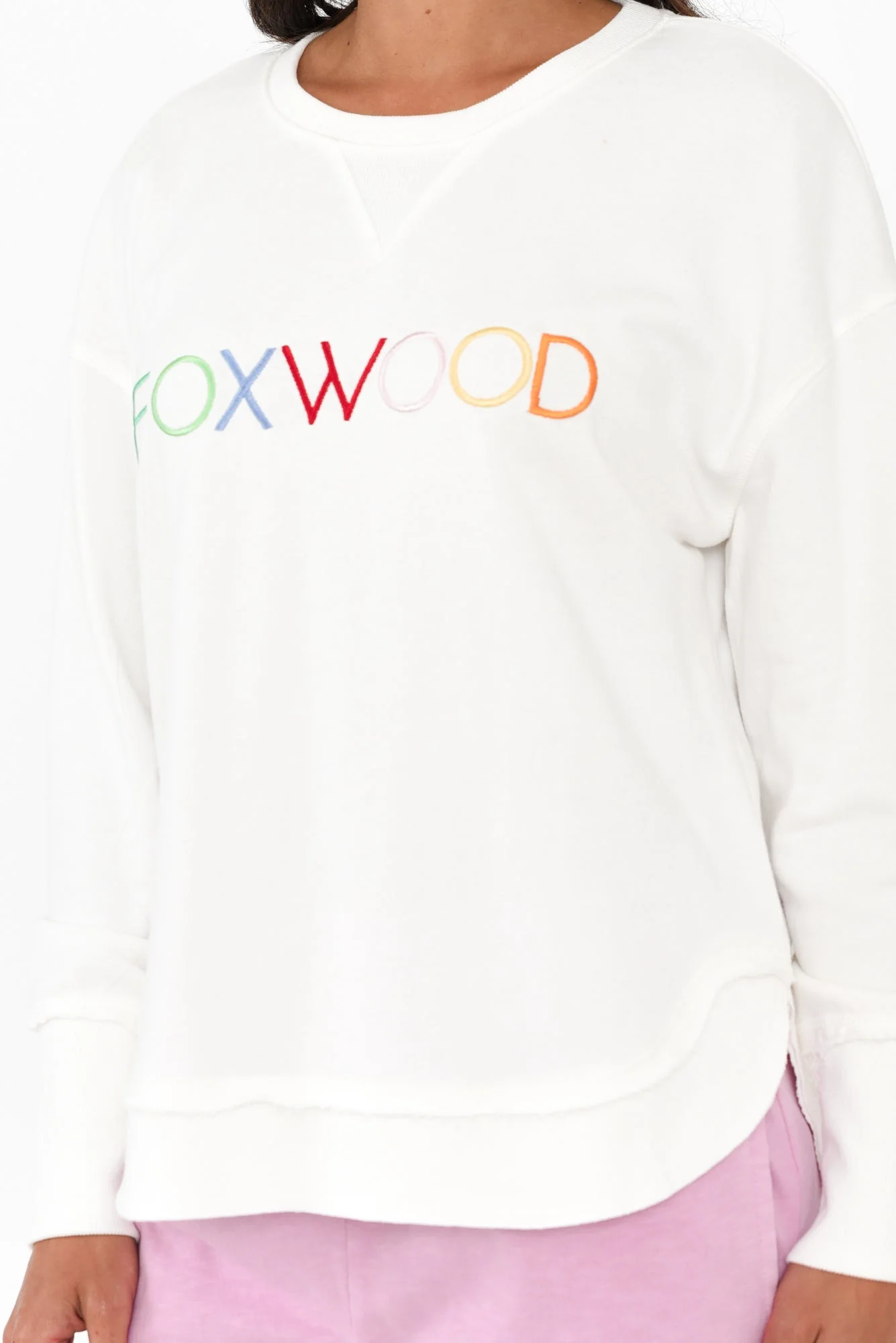 Simplified White Confetti Crewneck Sweatshirt - Image 6