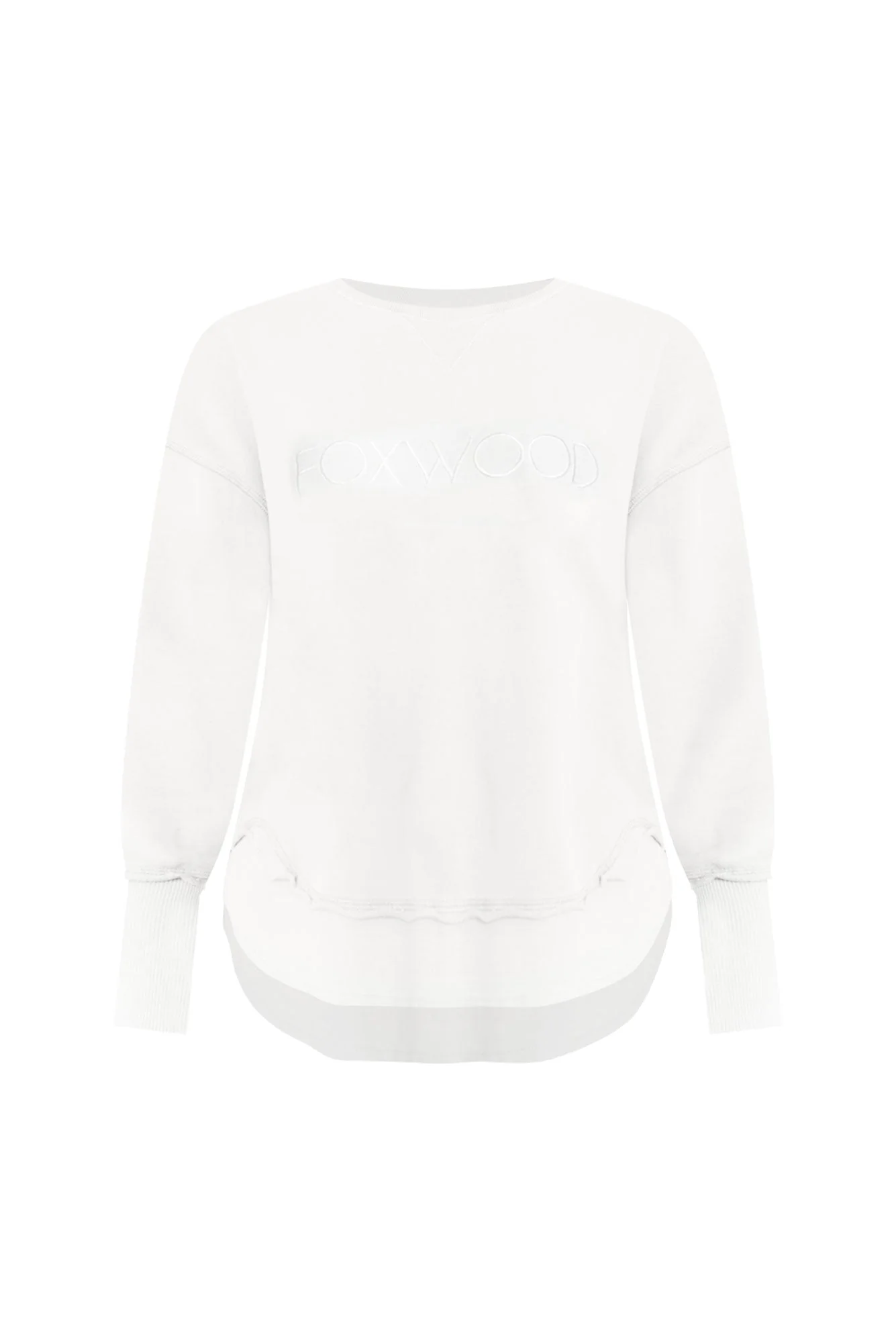 Simplified White Crewneck Sweatshirt - Image 3