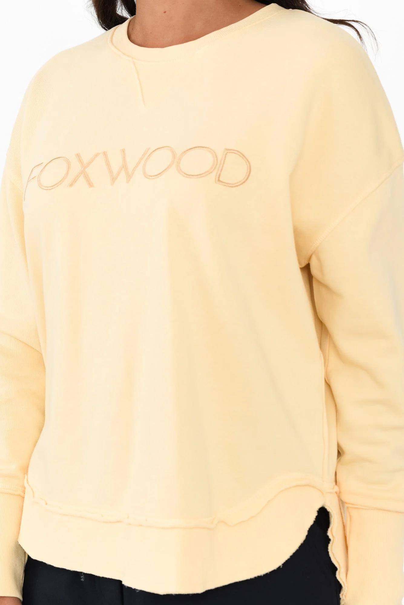 Simplified Yellow Crewneck Sweatshirt - Image 5