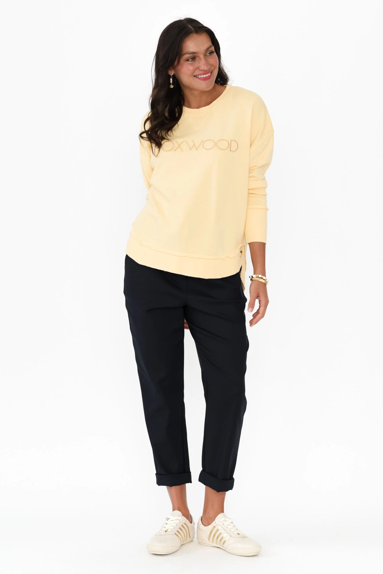 Simplified Yellow Crewneck Sweatshirt - Image 6
