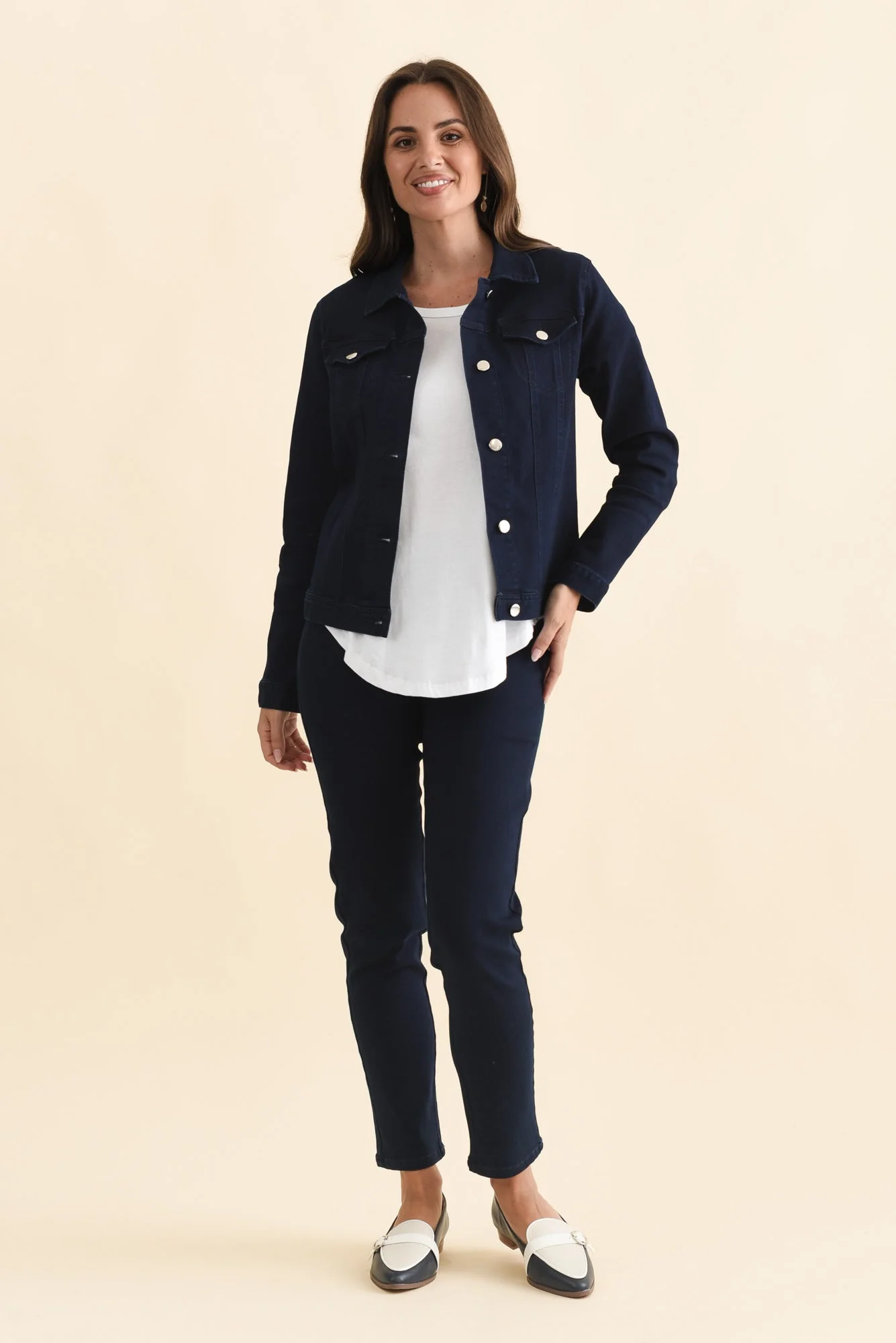 Siobhan Navy Stretch Jacket - Image 7
