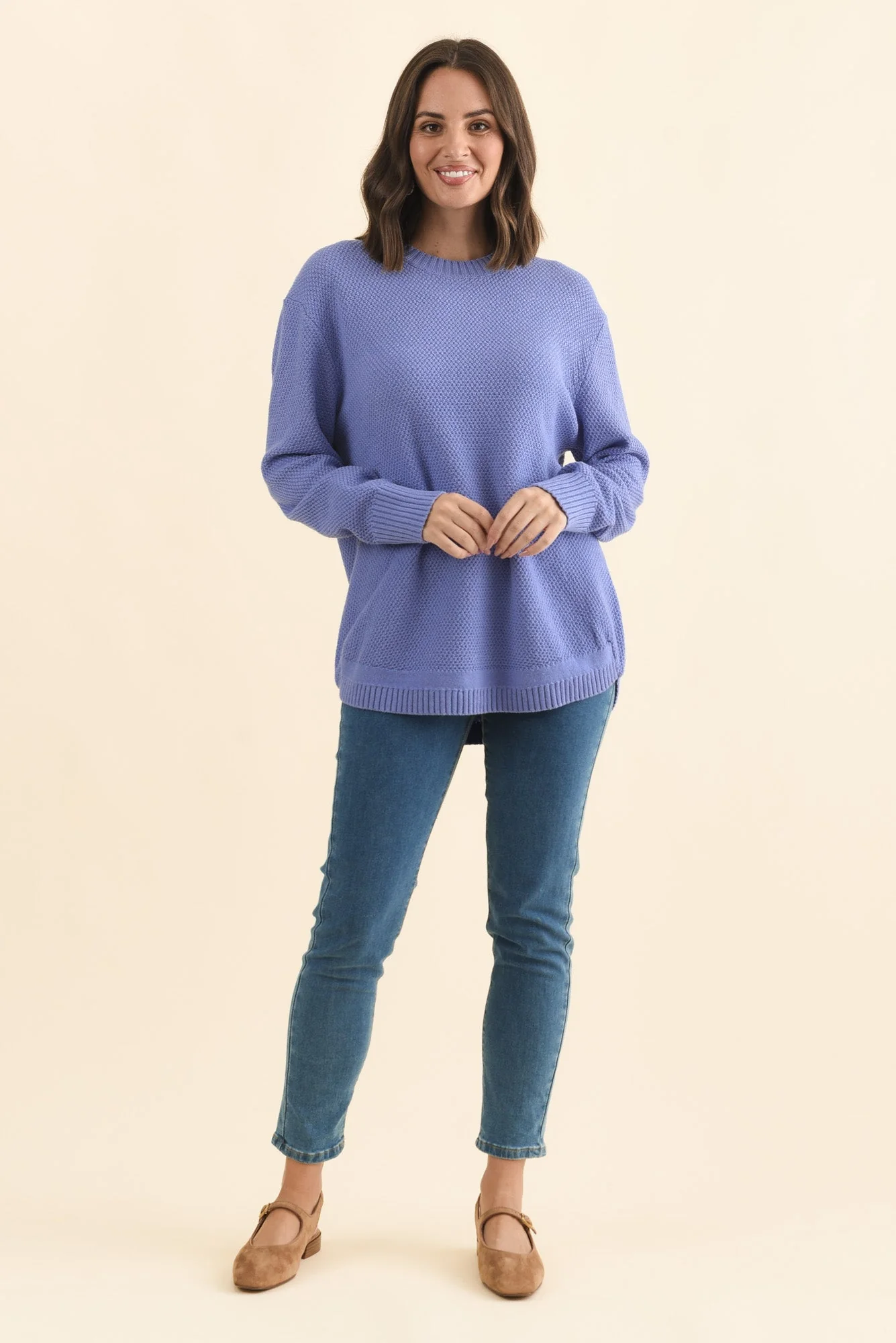 Skylar Lilac Cotton Blend Knit Jumper - Image 7