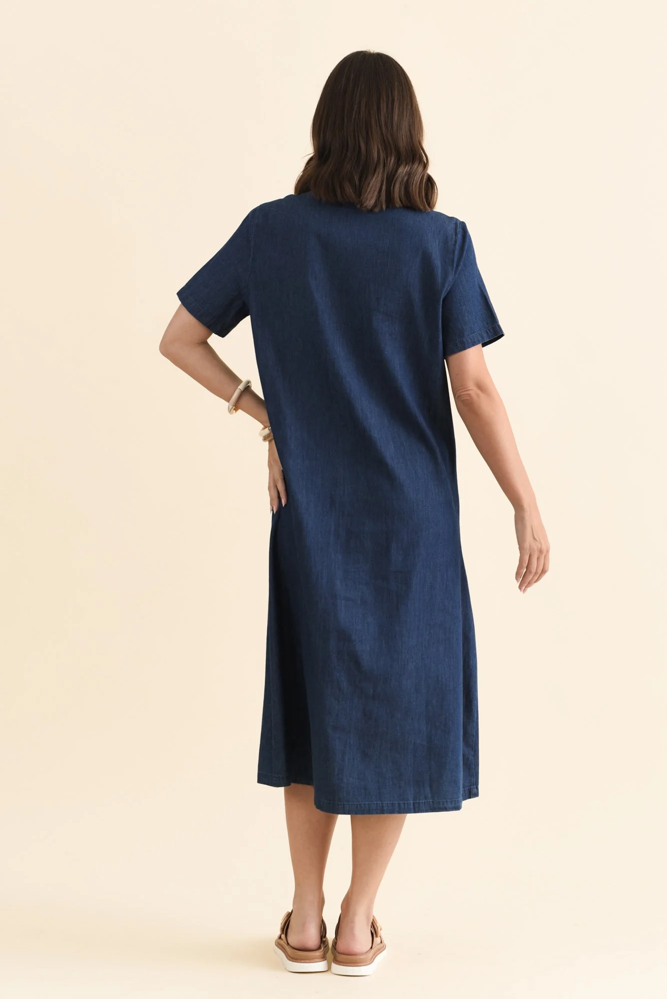 Sofie Soft Blue Denim Shirt Dress - Image 5