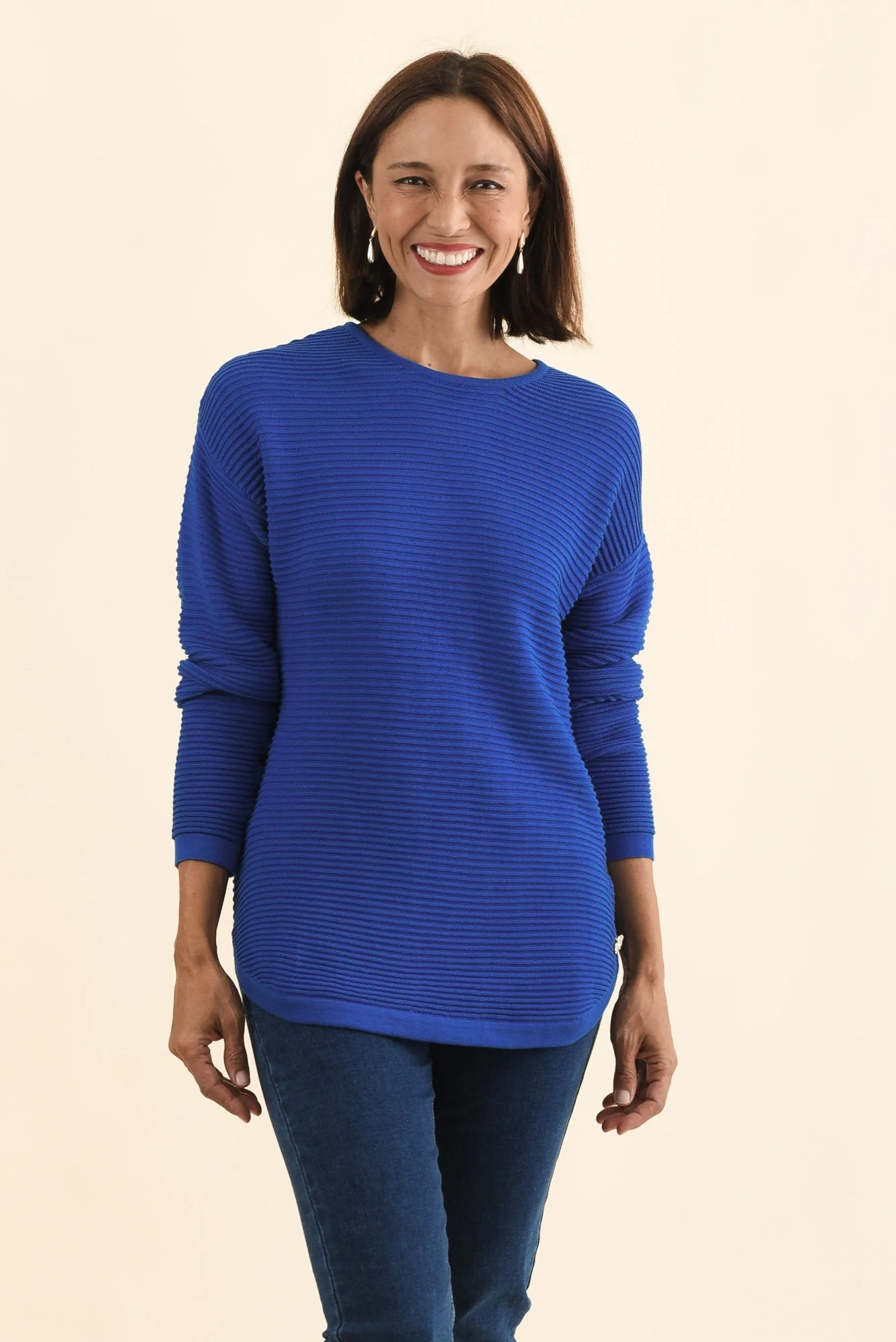 Somer Cobalt Organic Cotton Knit Jumper