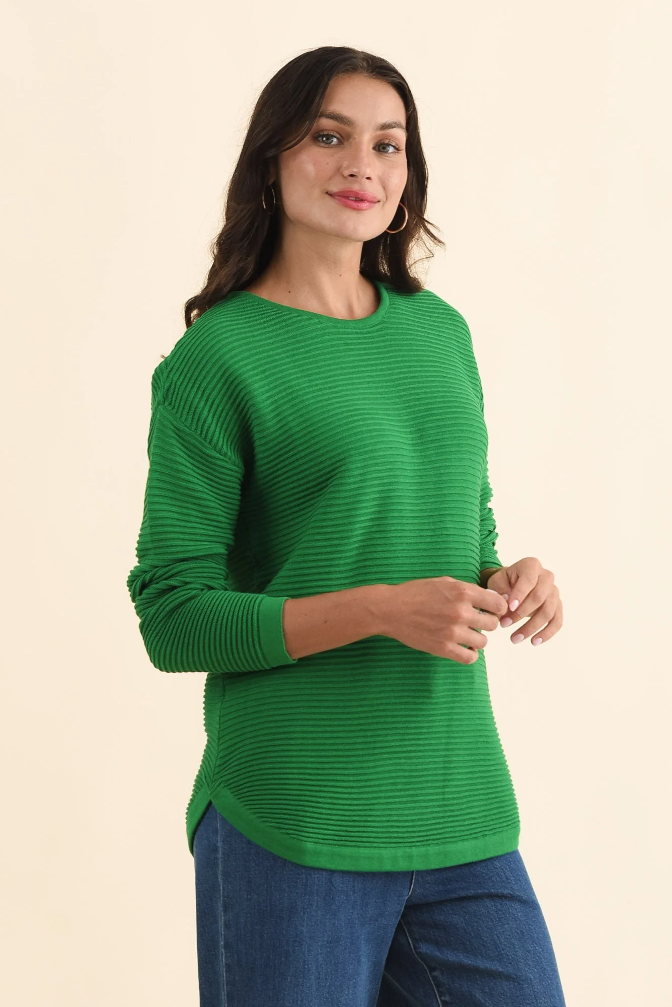 Somer Forest Green Organic Cotton Knit Jumper - Image 3