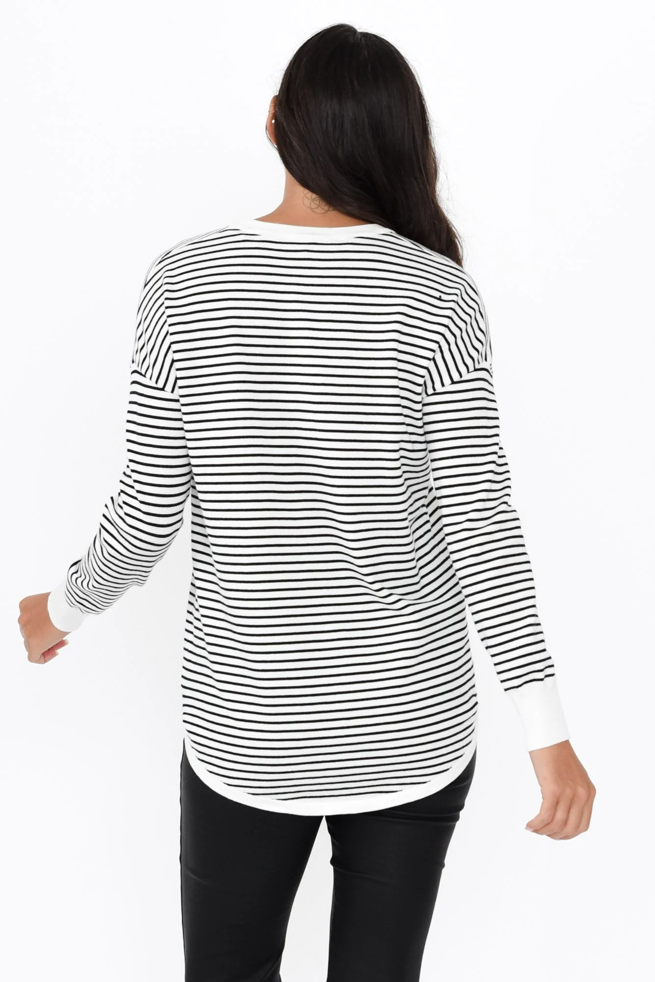 Sophie Black Stripe Knit Jumper - Image 4