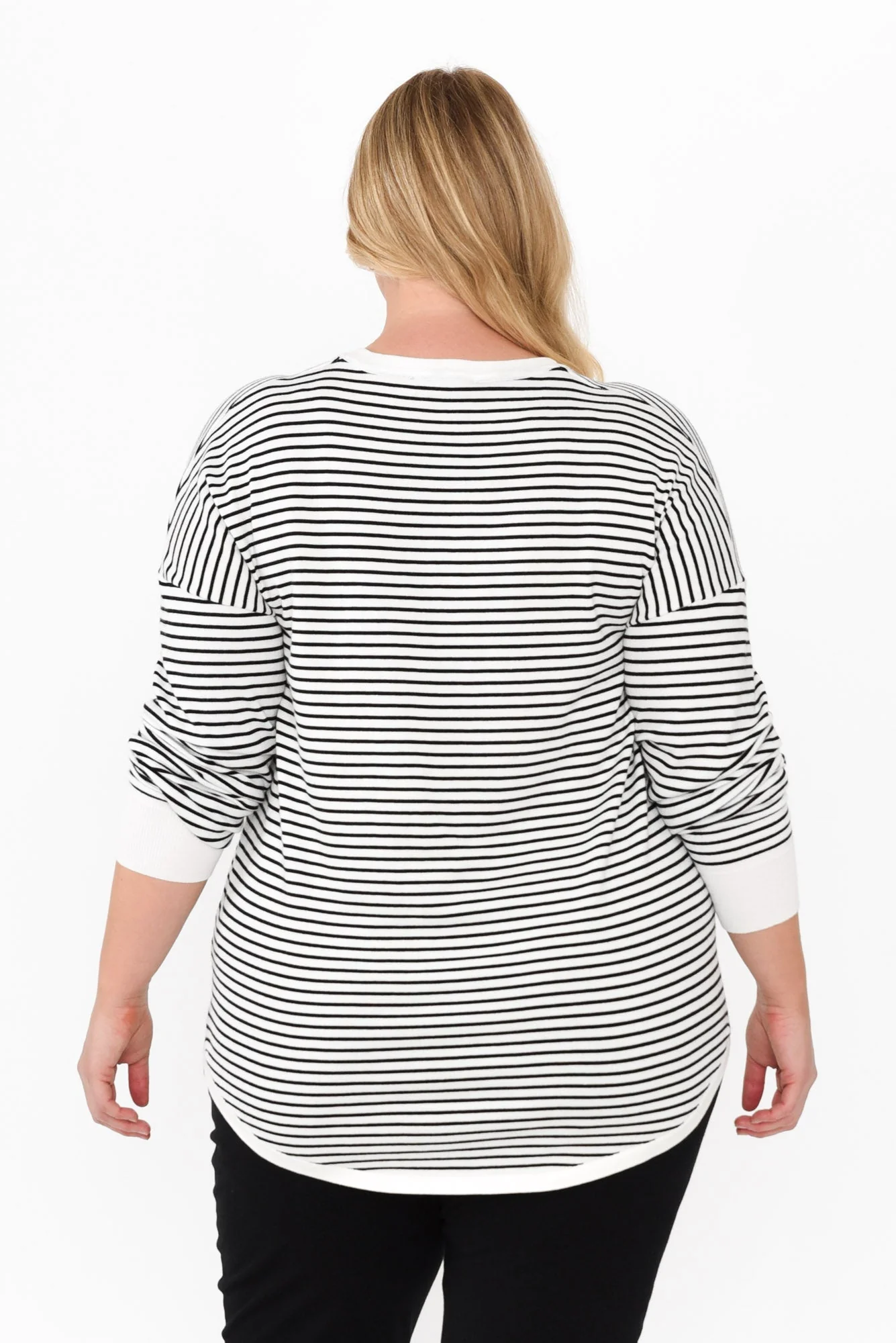 Sophie Black Stripe Knit Jumper - Image 9