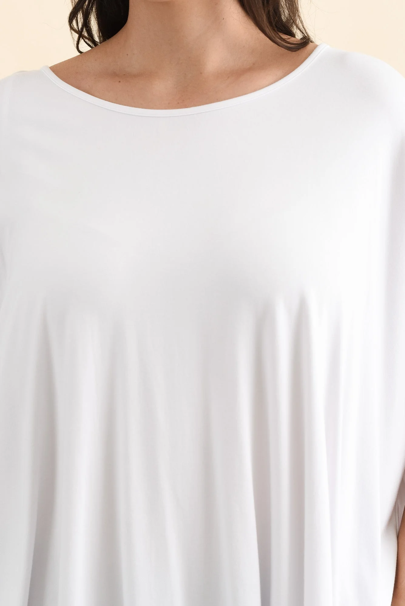Sorronda White Bamboo Batwing Top - Image 6