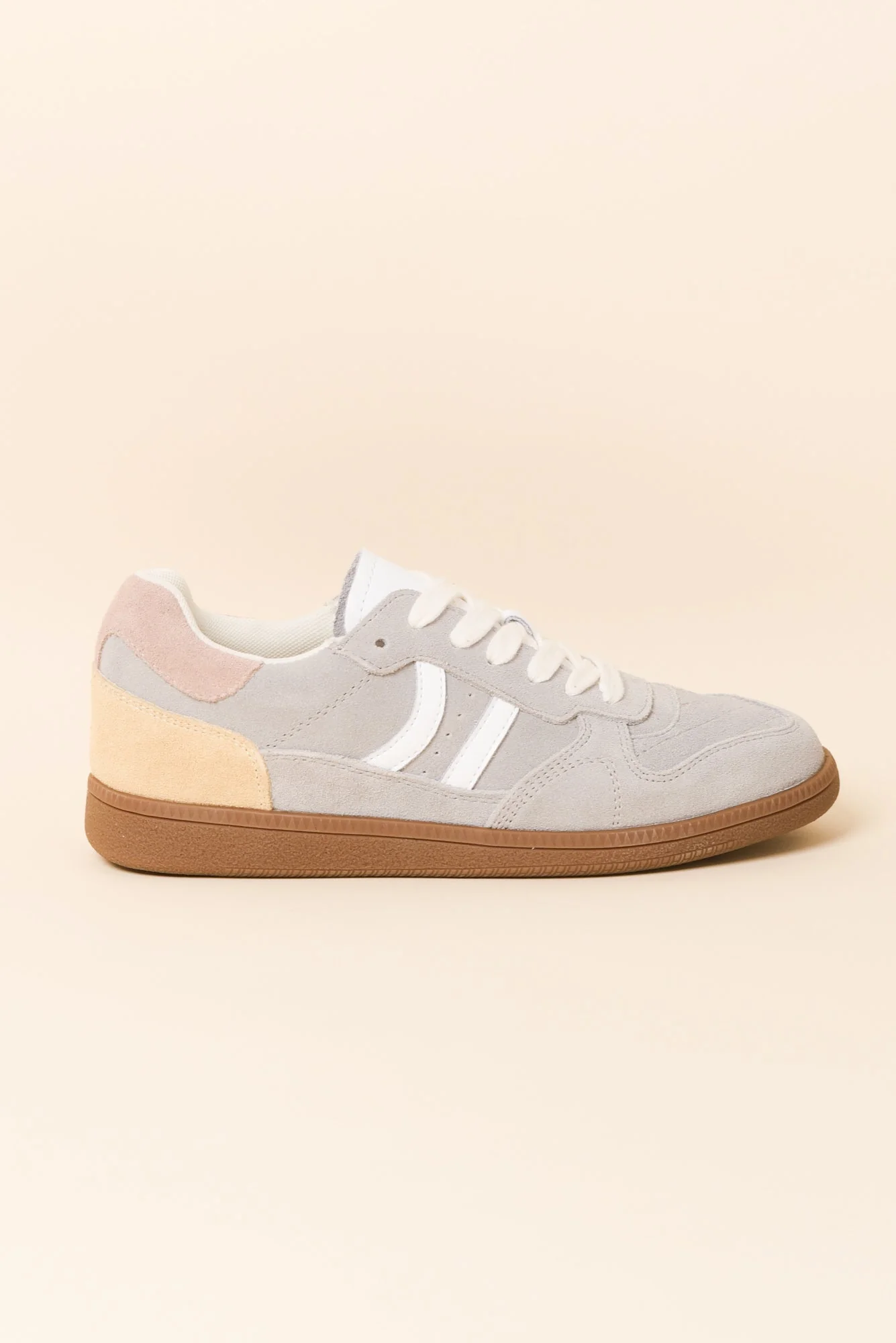 Sunny Grey Contrast Suede Sneaker