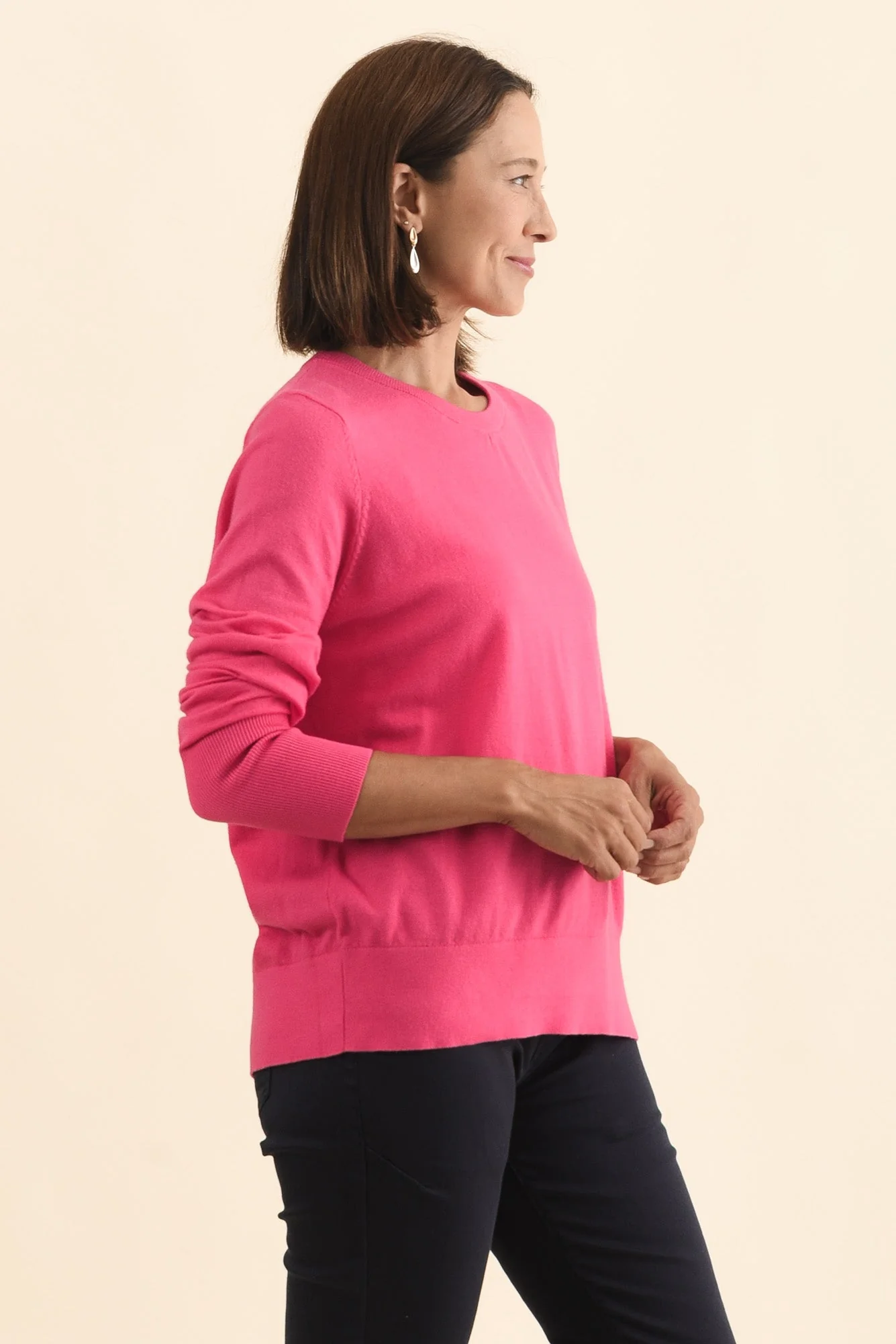 Sunny Pink Long Sleeve Knit Top - Image 3