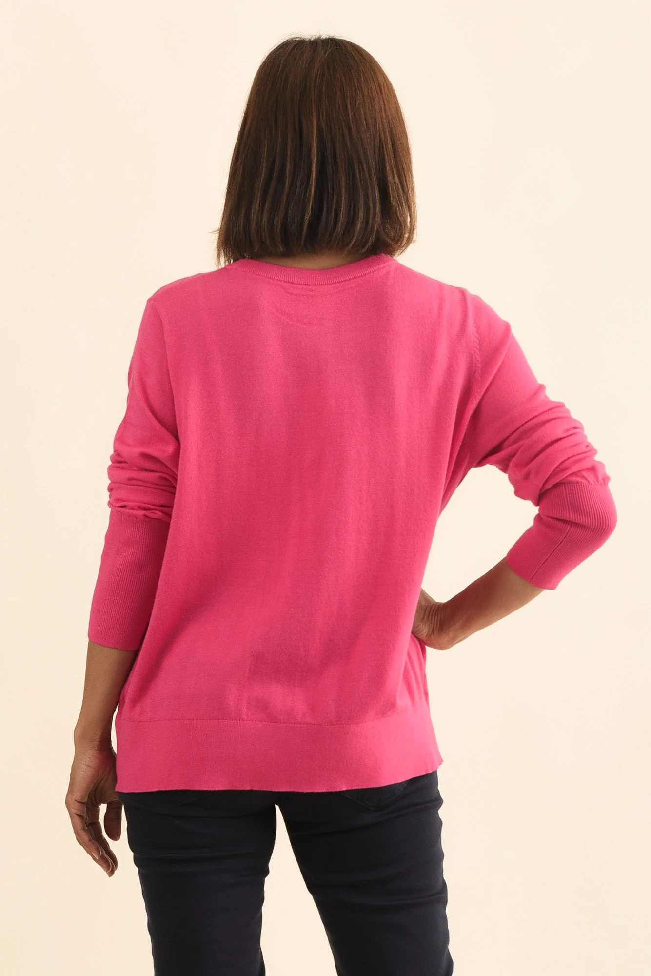 Sunny Pink Long Sleeve Knit Top - Image 4