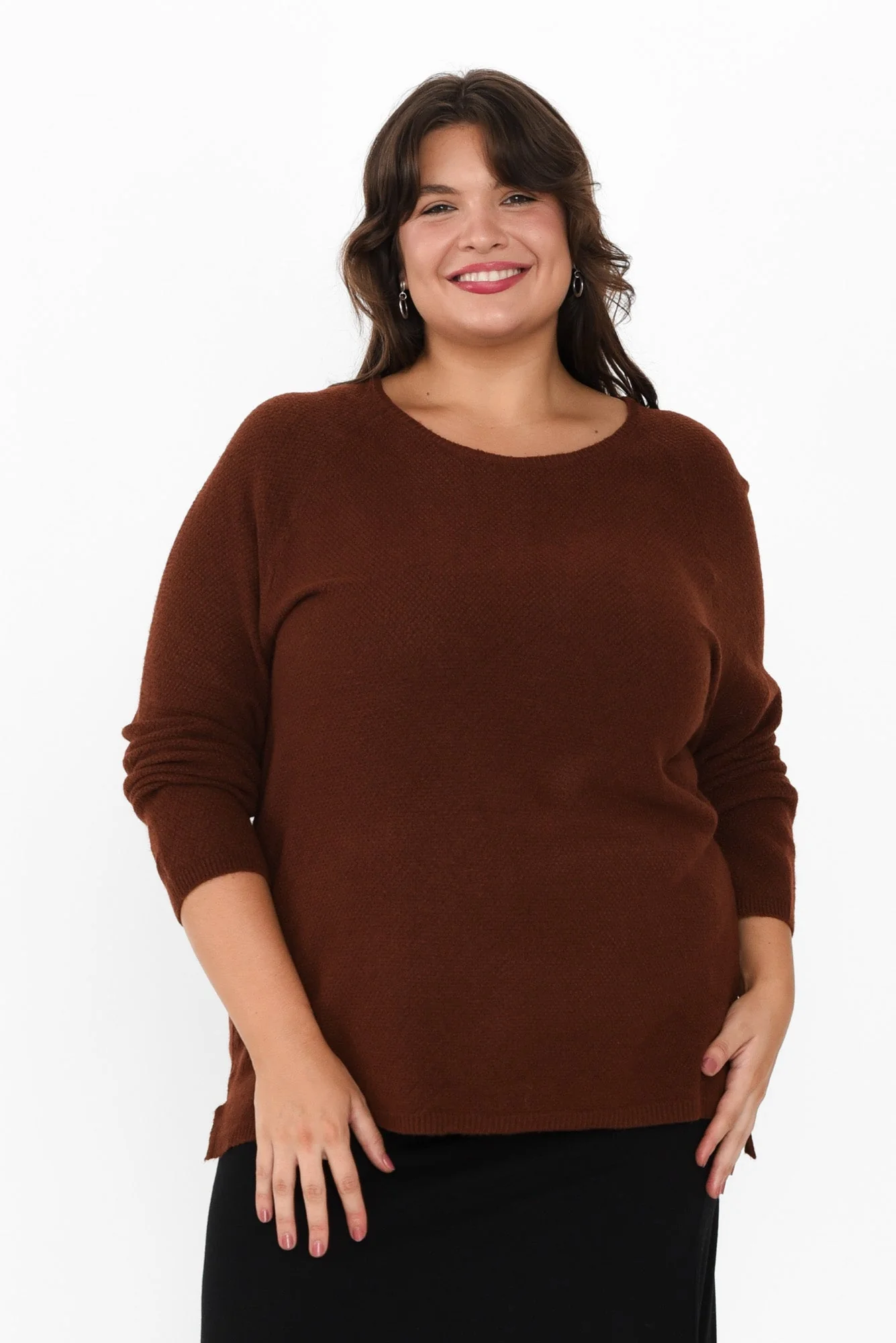 Sylvie Chocolate Knit Jumper - Image 6