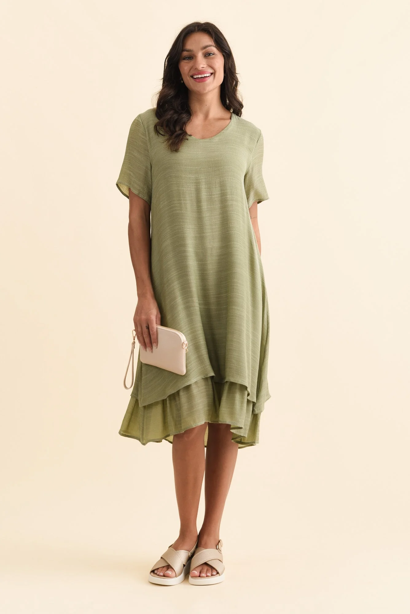 Talon Sage Layers Dress