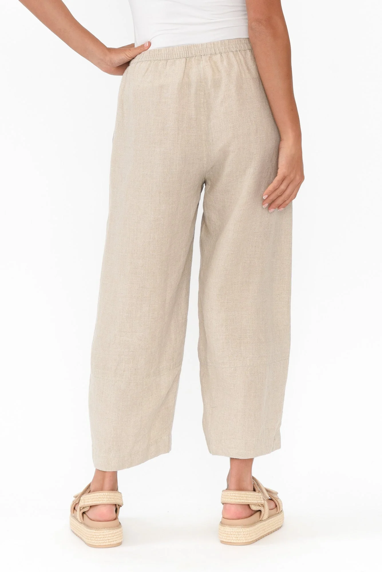 Tami Natural Linen Pocket Pants - Image 4