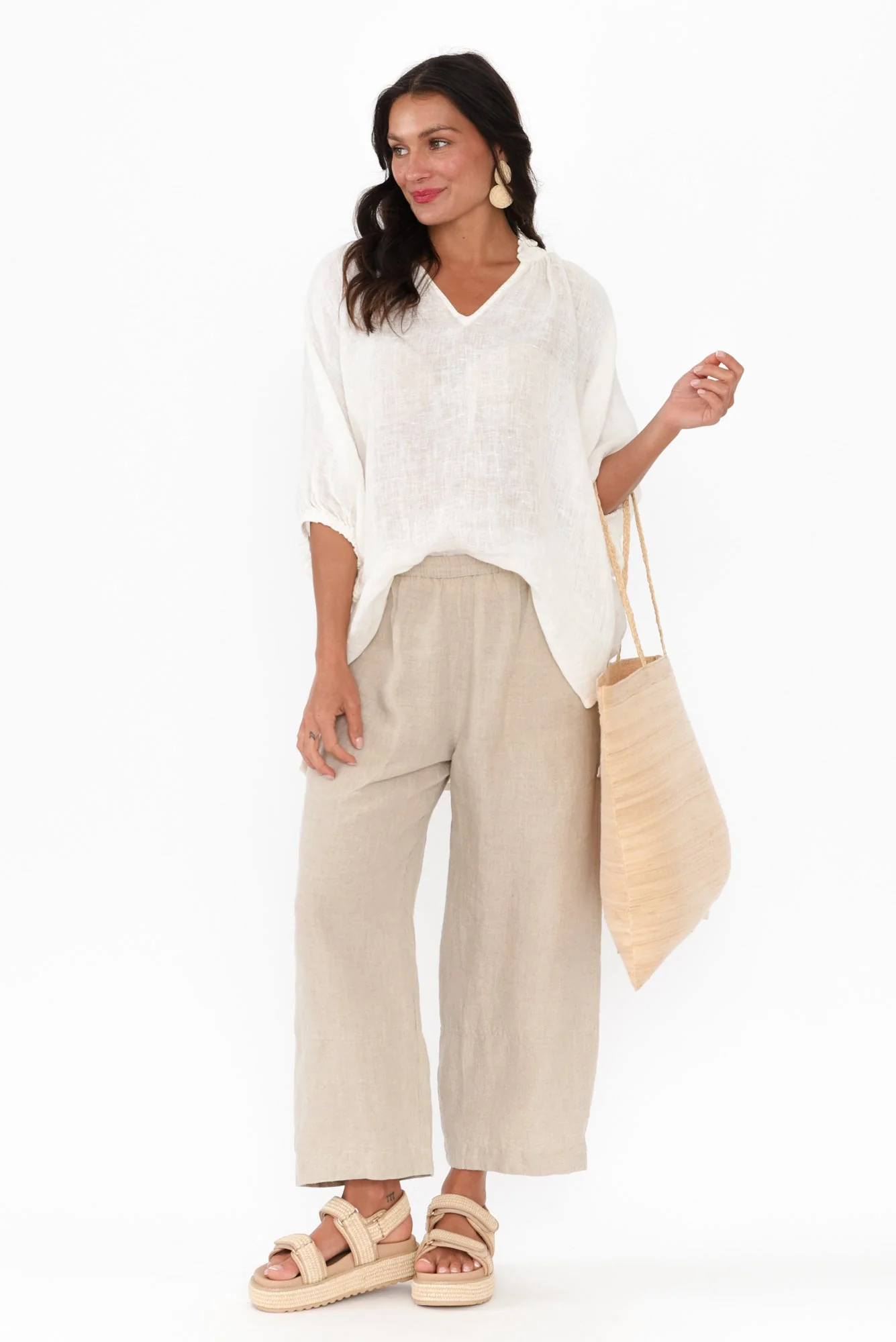 Tami Natural Linen Pocket Pants - Image 6