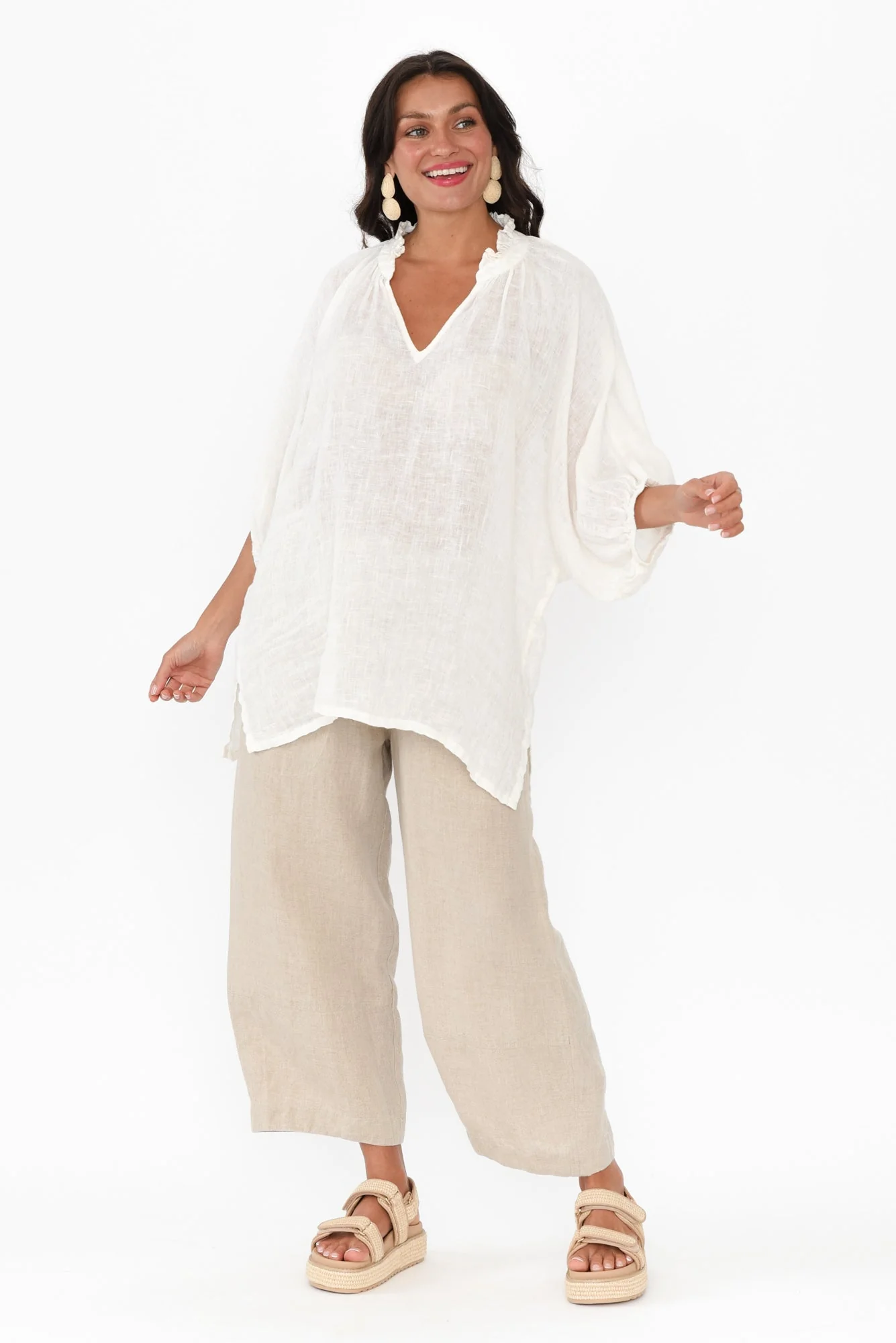 Tami Natural Linen Pocket Pants - Image 7