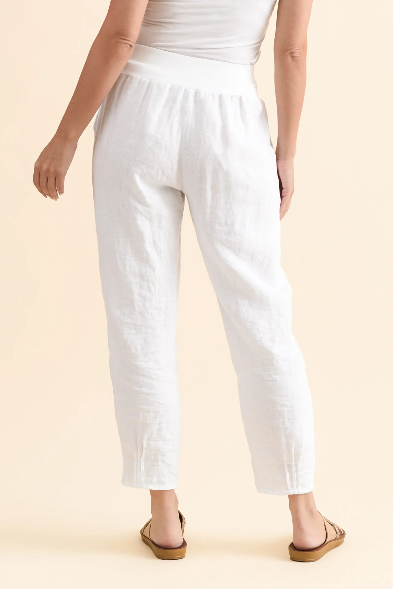 Tatum White Linen Pants - Image 5