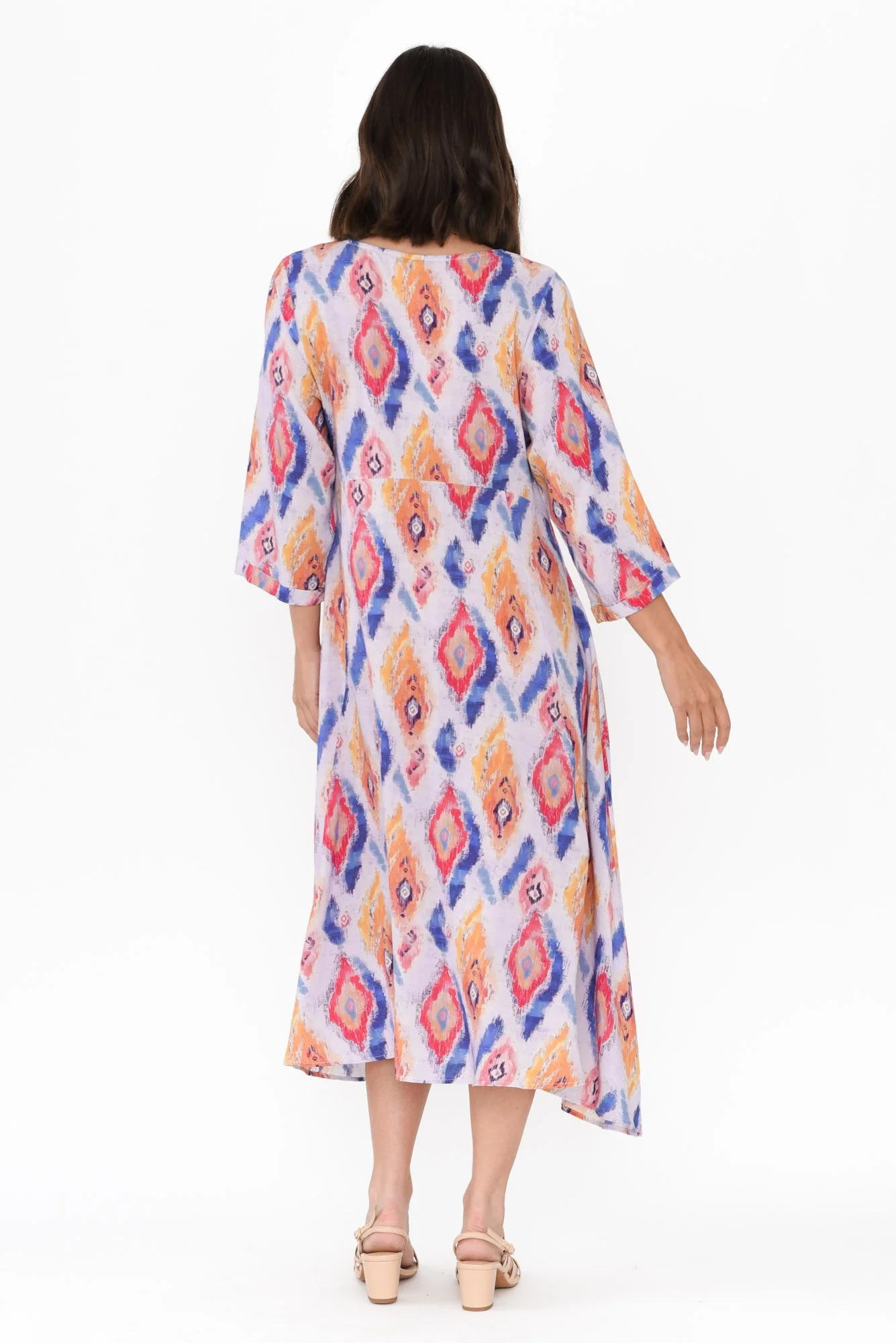 Teddy Blue Geo Sleeved Dress - Image 4