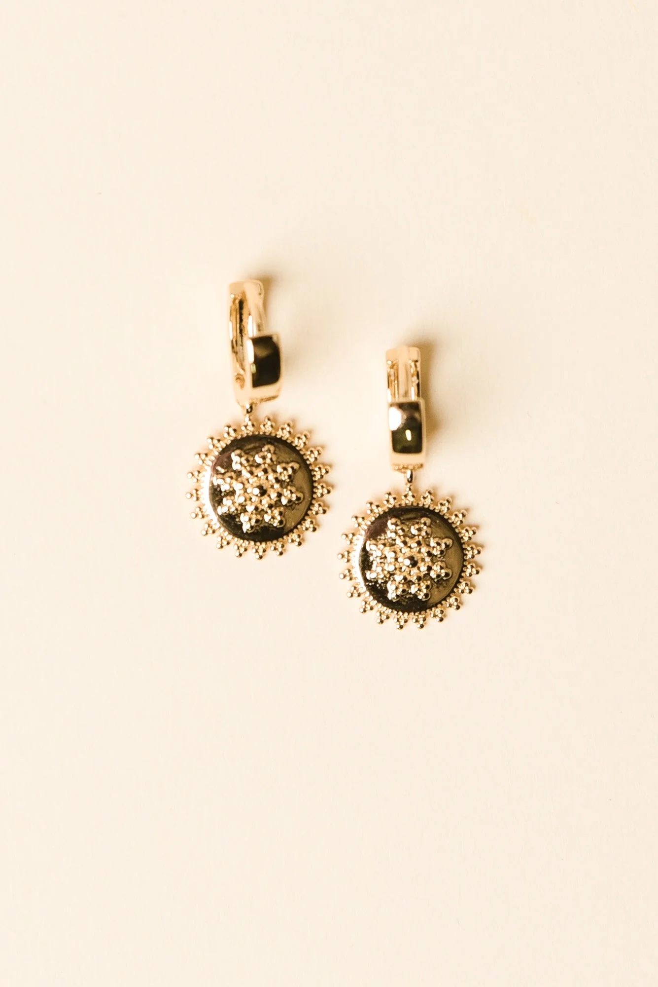 Tessa Gold Disc Drop Earrings