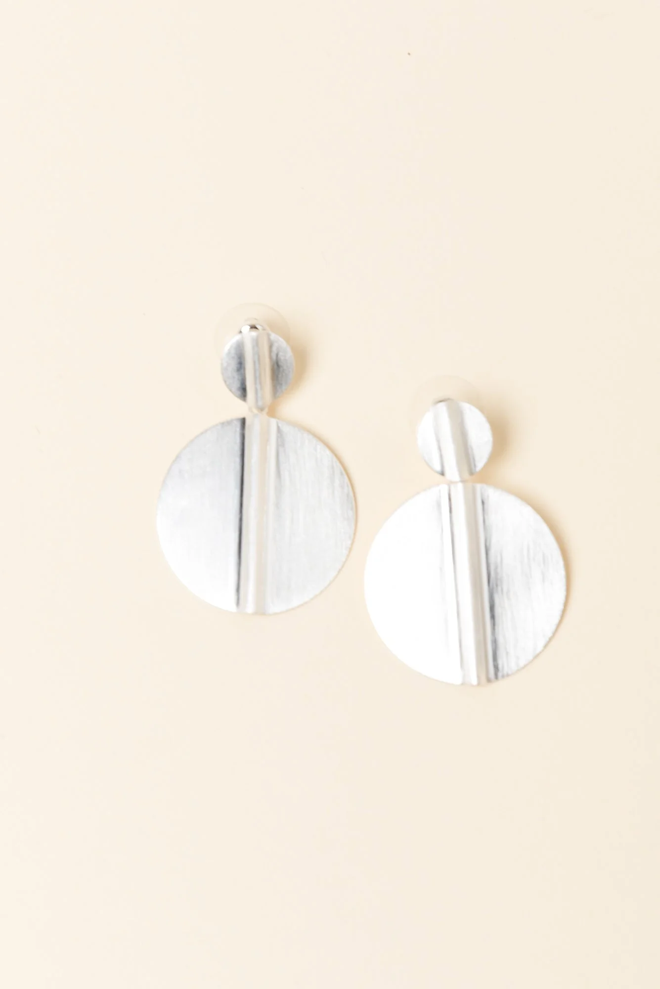 Tito Silver Circle Drop Earrings