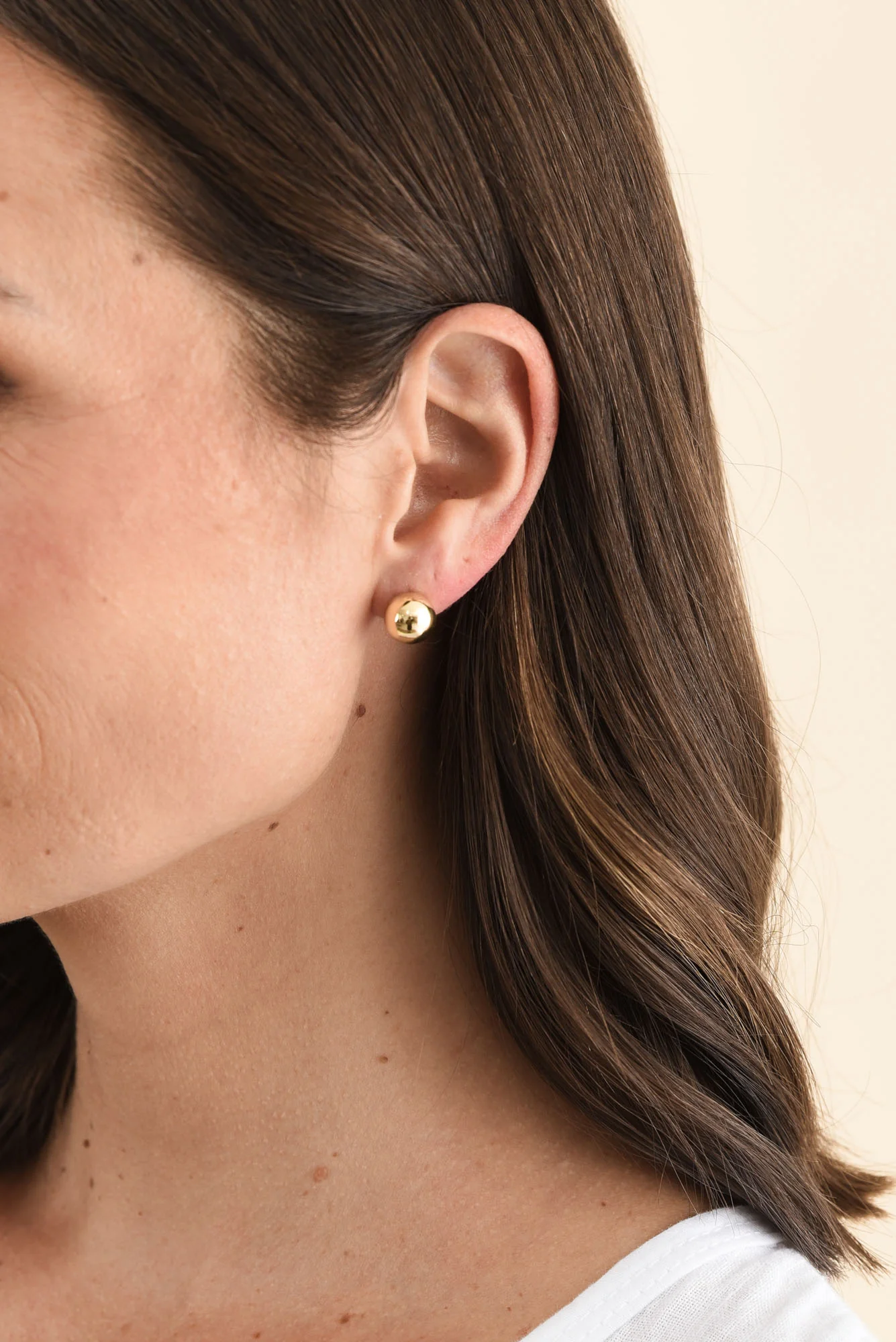 Tommy Gold Stud Earrings - Image 2