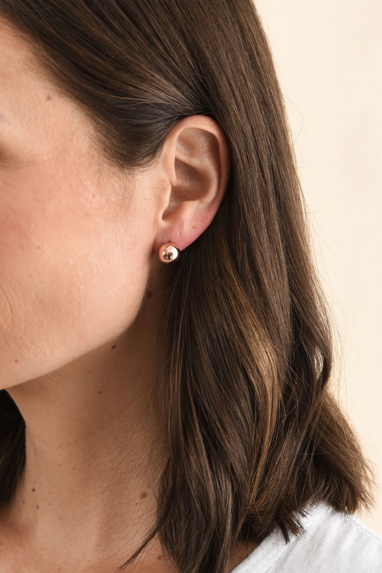 Tommy Rose Gold Stud Earrings - Image 2