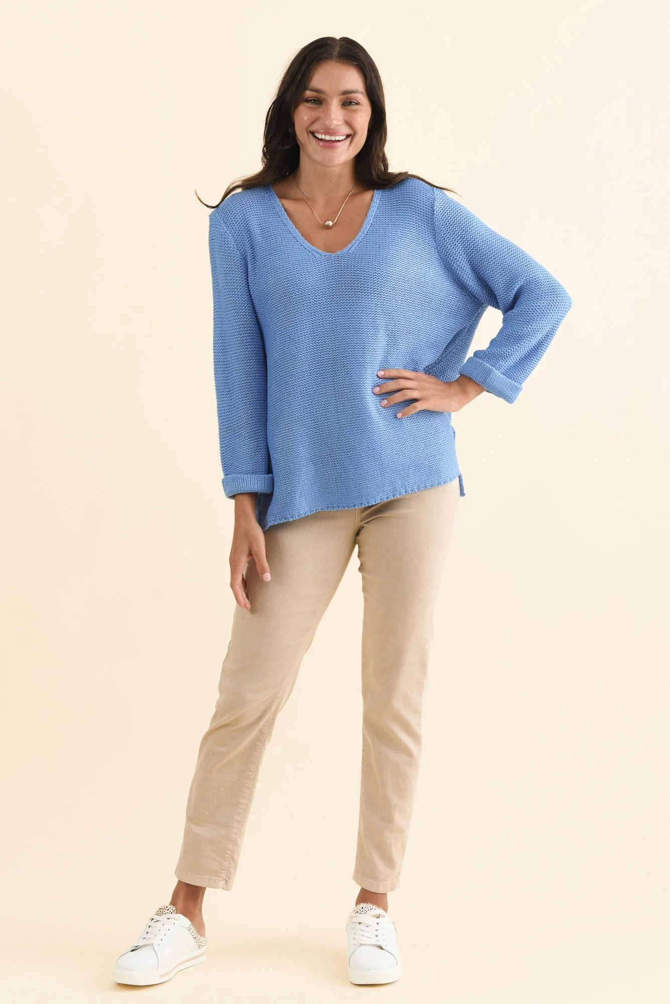 Toulouse Blue Cotton Jumper - Image 3