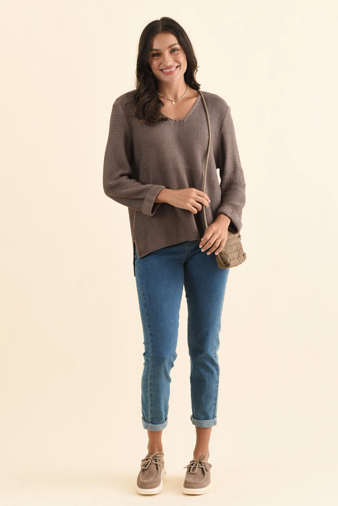 Toulouse Mocha Cotton Jumper - Image 3