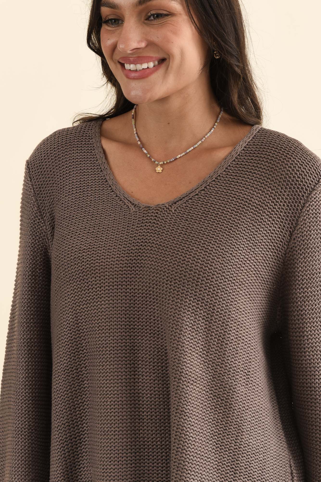 Toulouse Mocha Cotton Jumper - Image 4